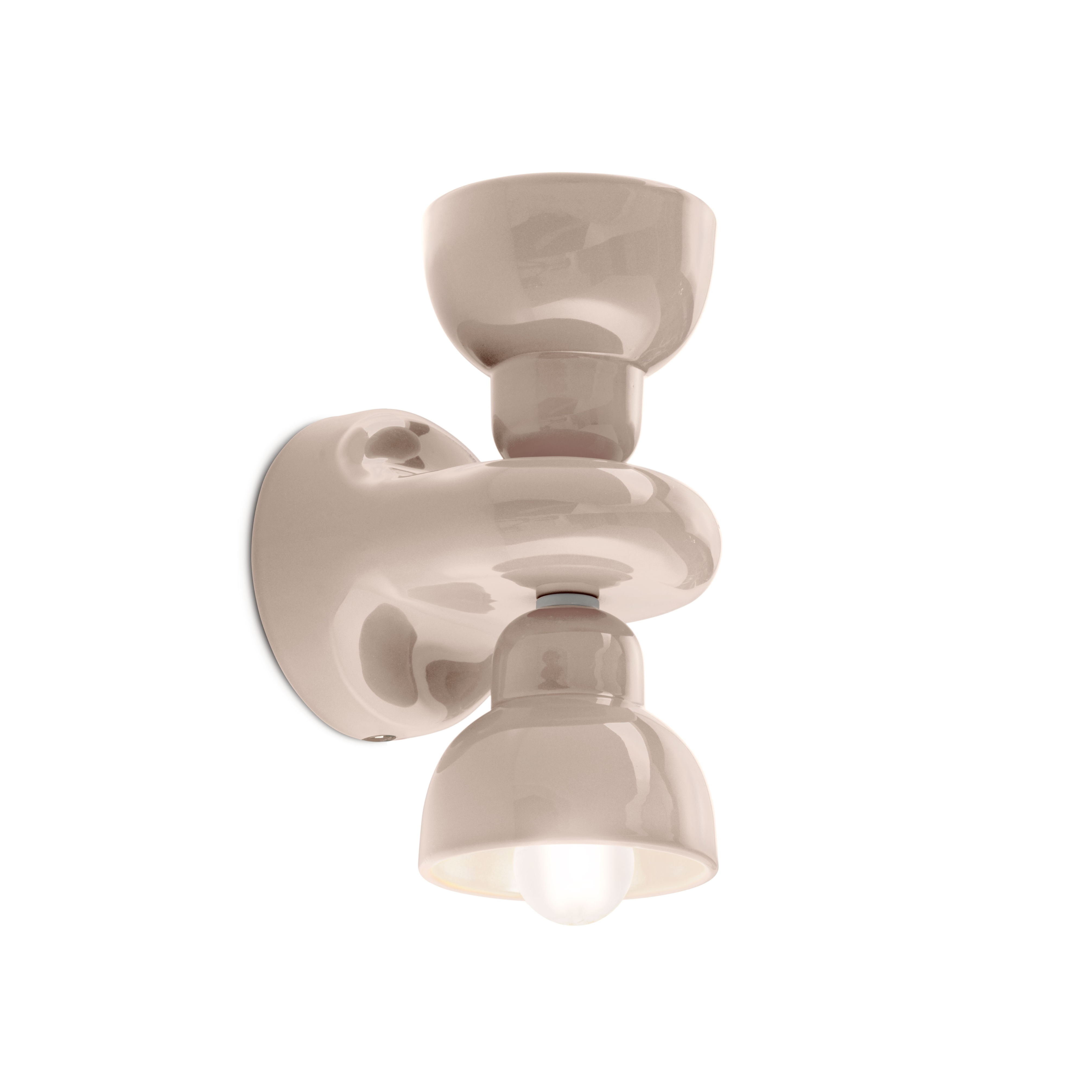Beige 2-Point Ceramic Wall Light BERIMBAU