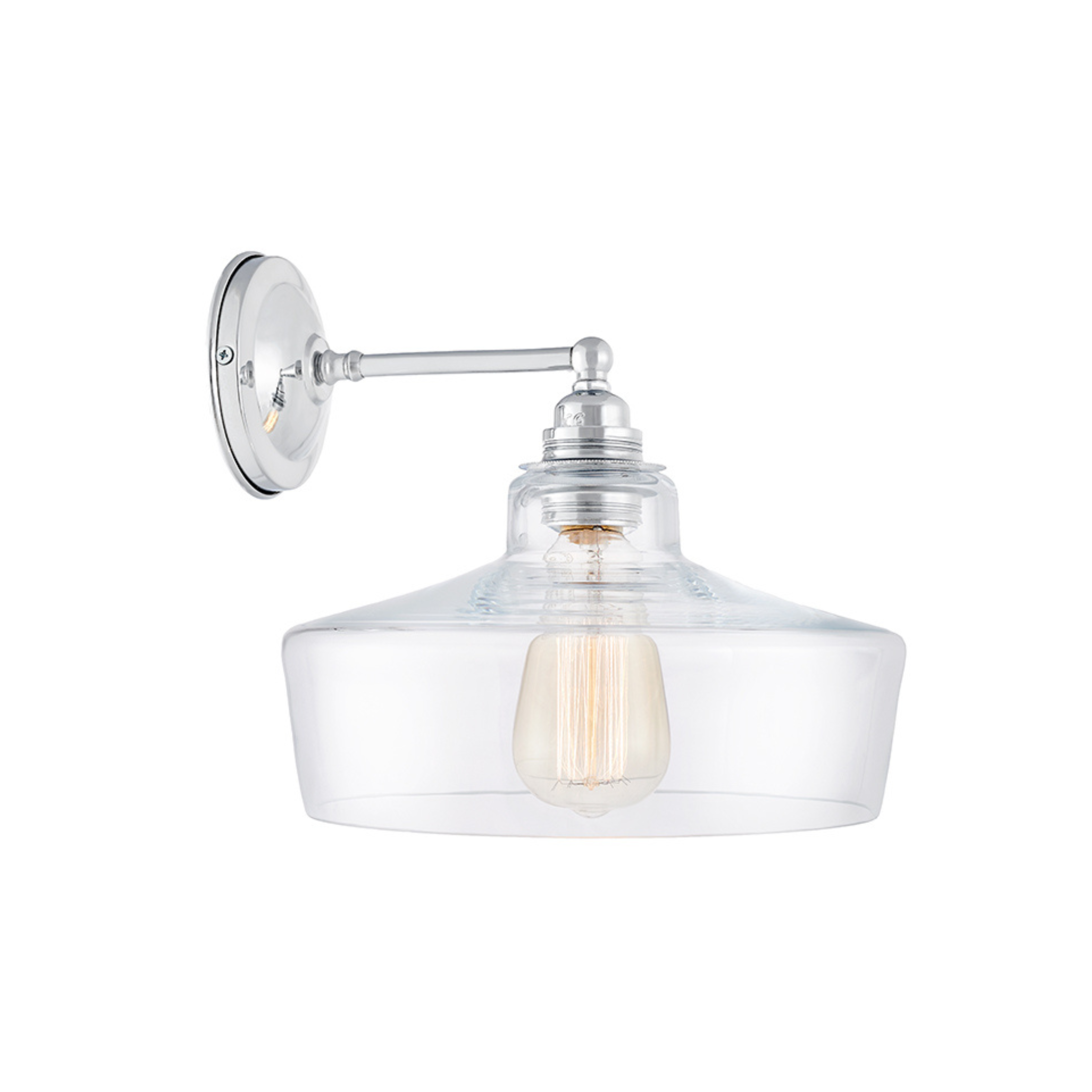 Wandlamp LONGIS III transparant met glanzend chroom