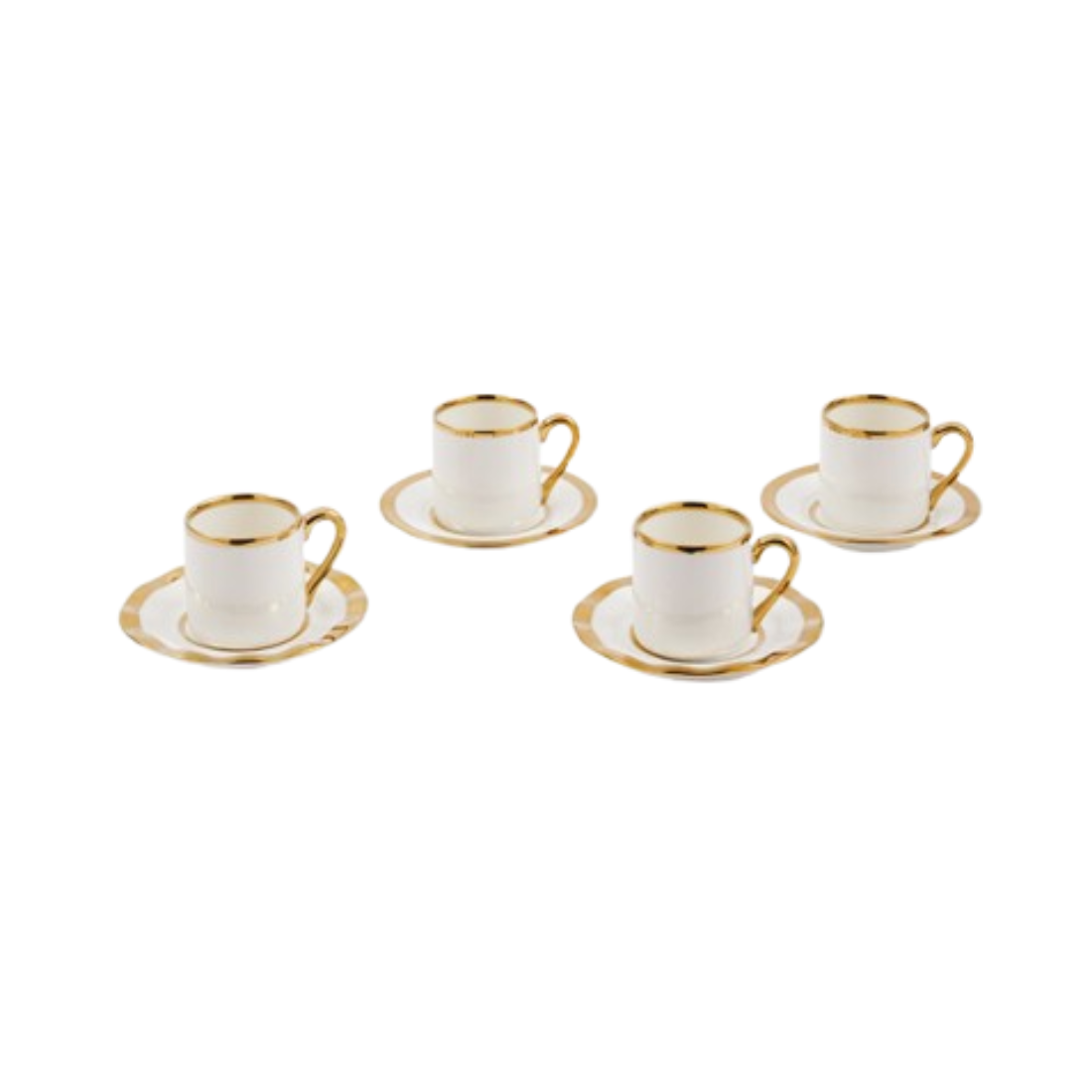 Set van espresso kopjes GOLDEN FINDS porselein