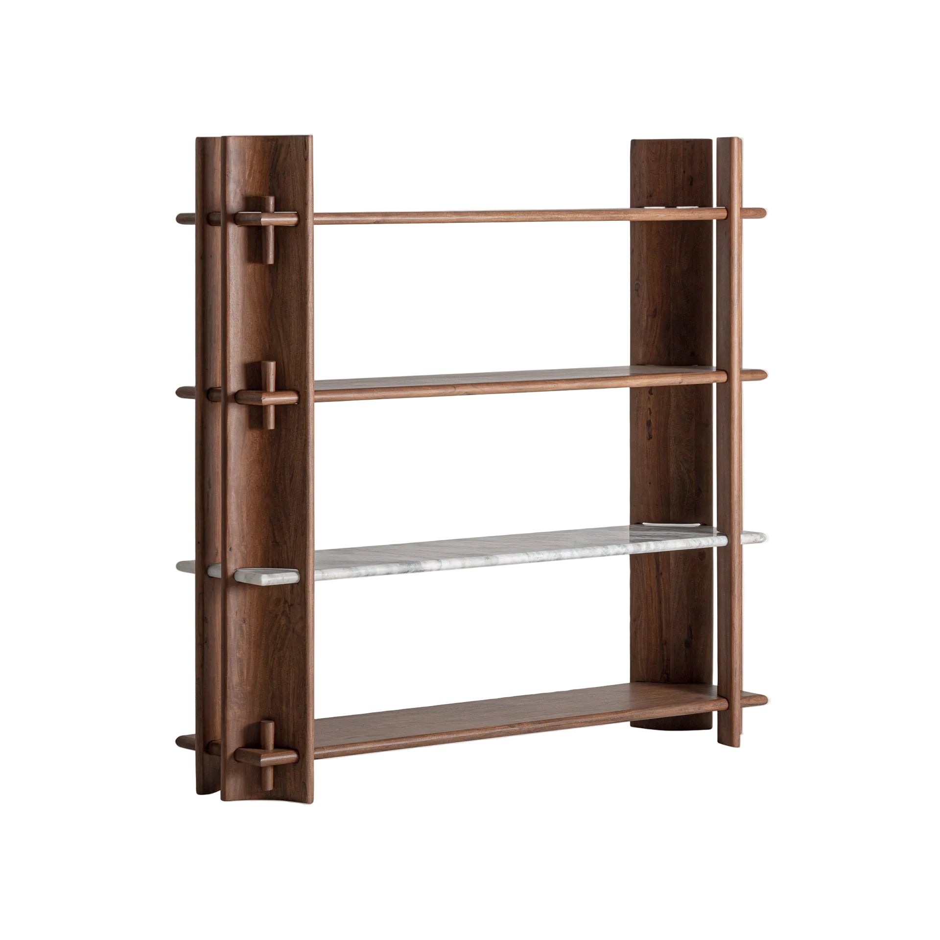 SAGY Shelf in Acacia Wood with Marble