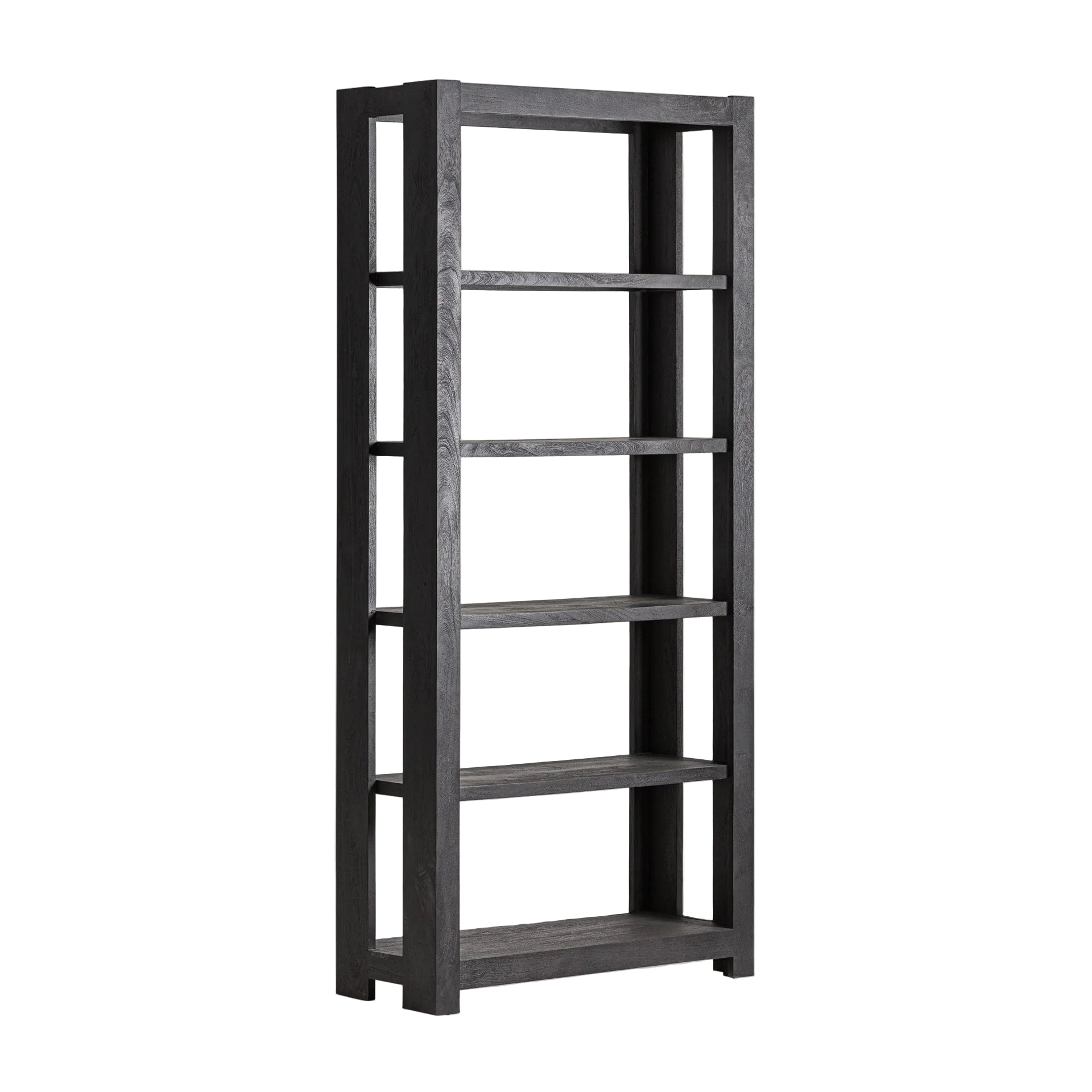 Regal TOURNUS schwarzes Akazienholz