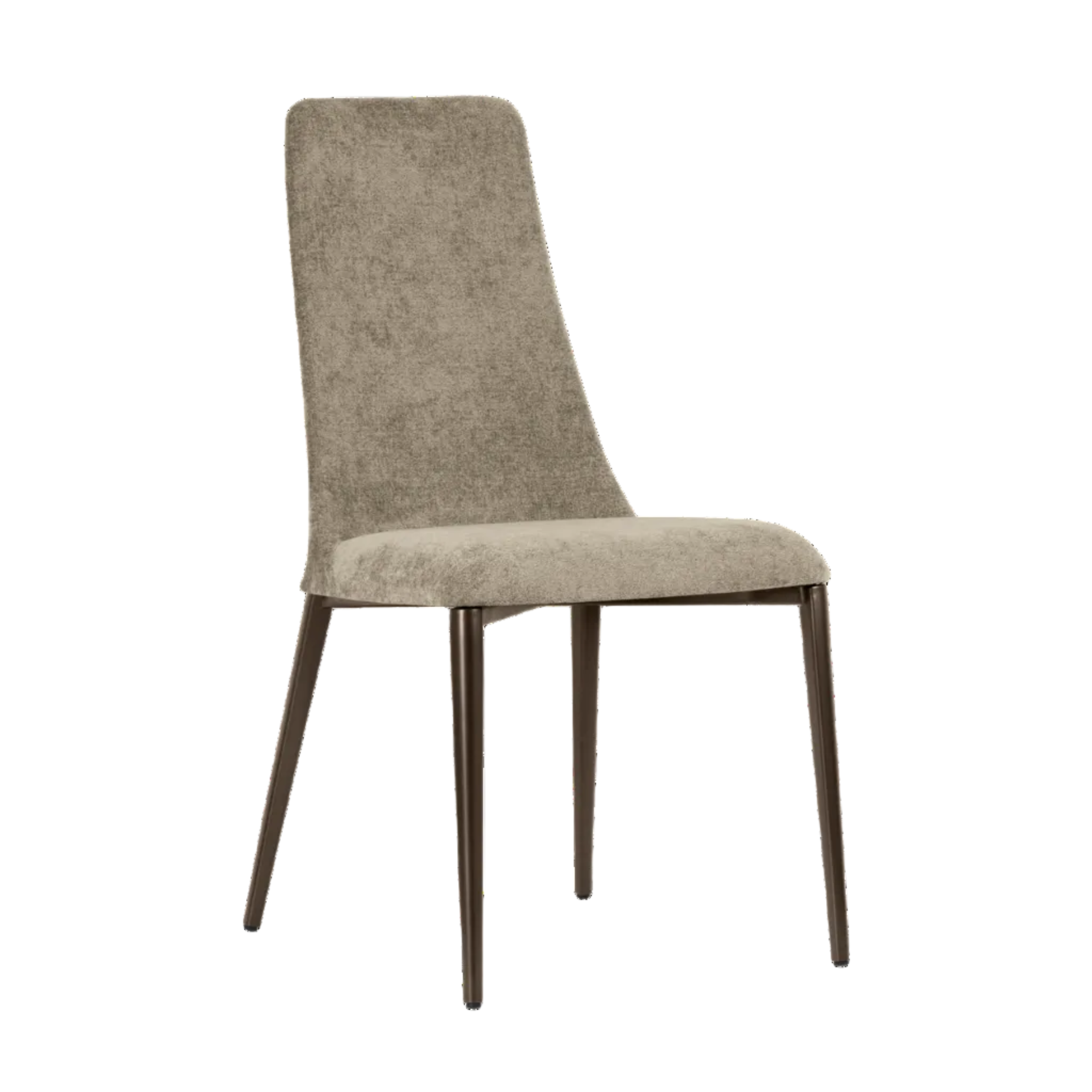 ETOILE upholstered chair with a brown metal base