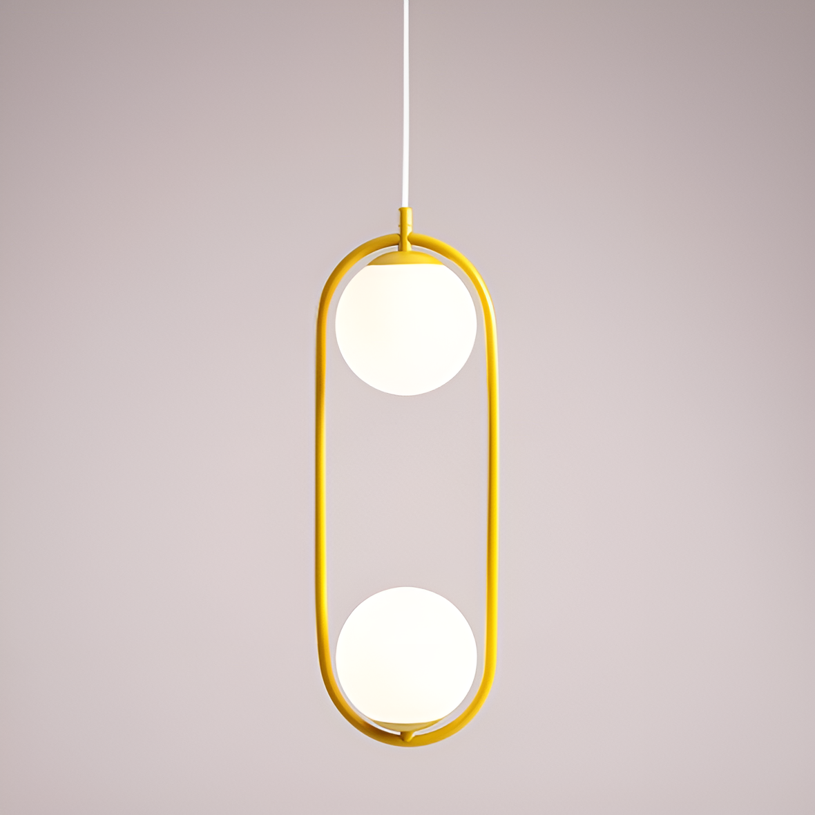 Riva Duo mustard hanging lamp