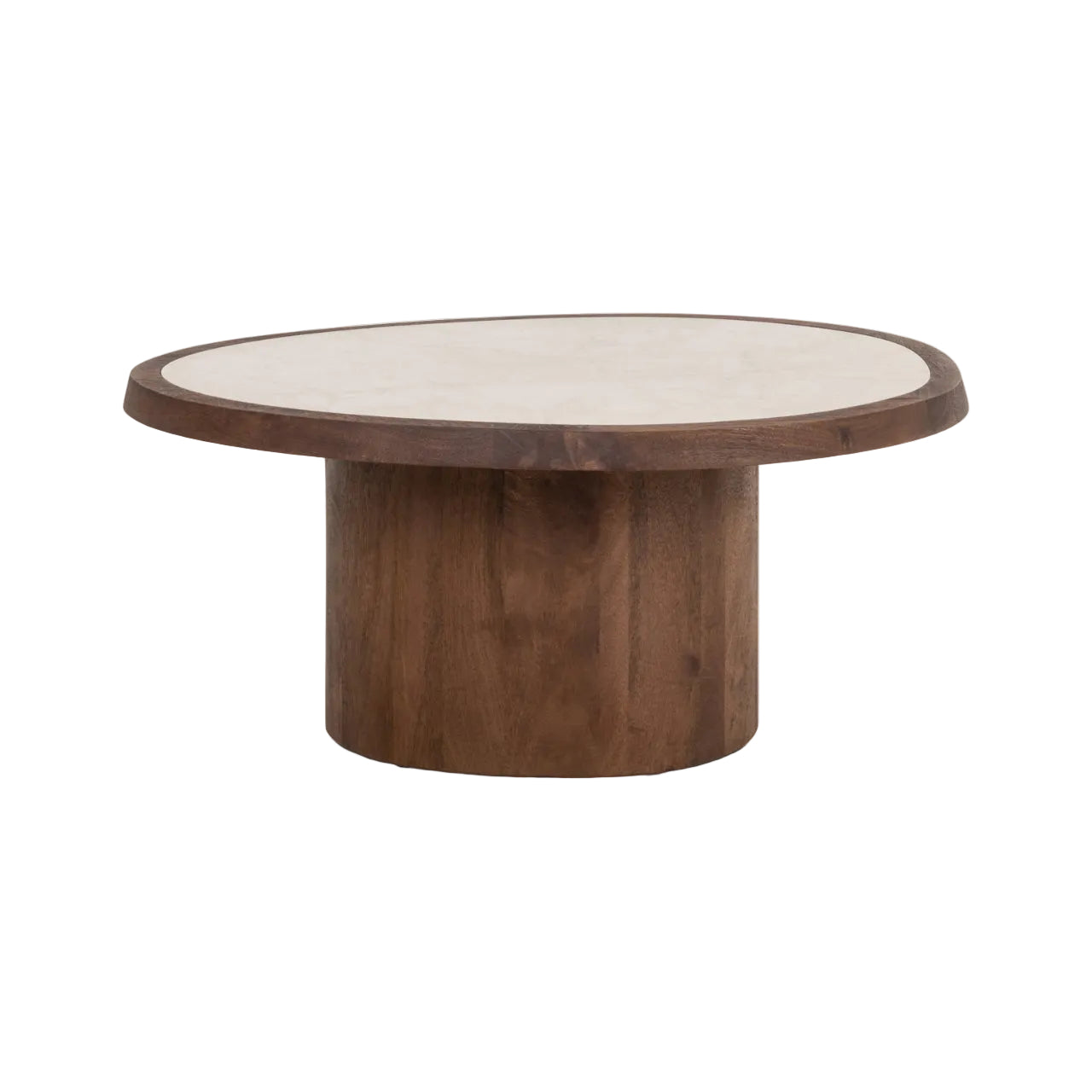 Koffietafel MELROSE mango hout met marmer