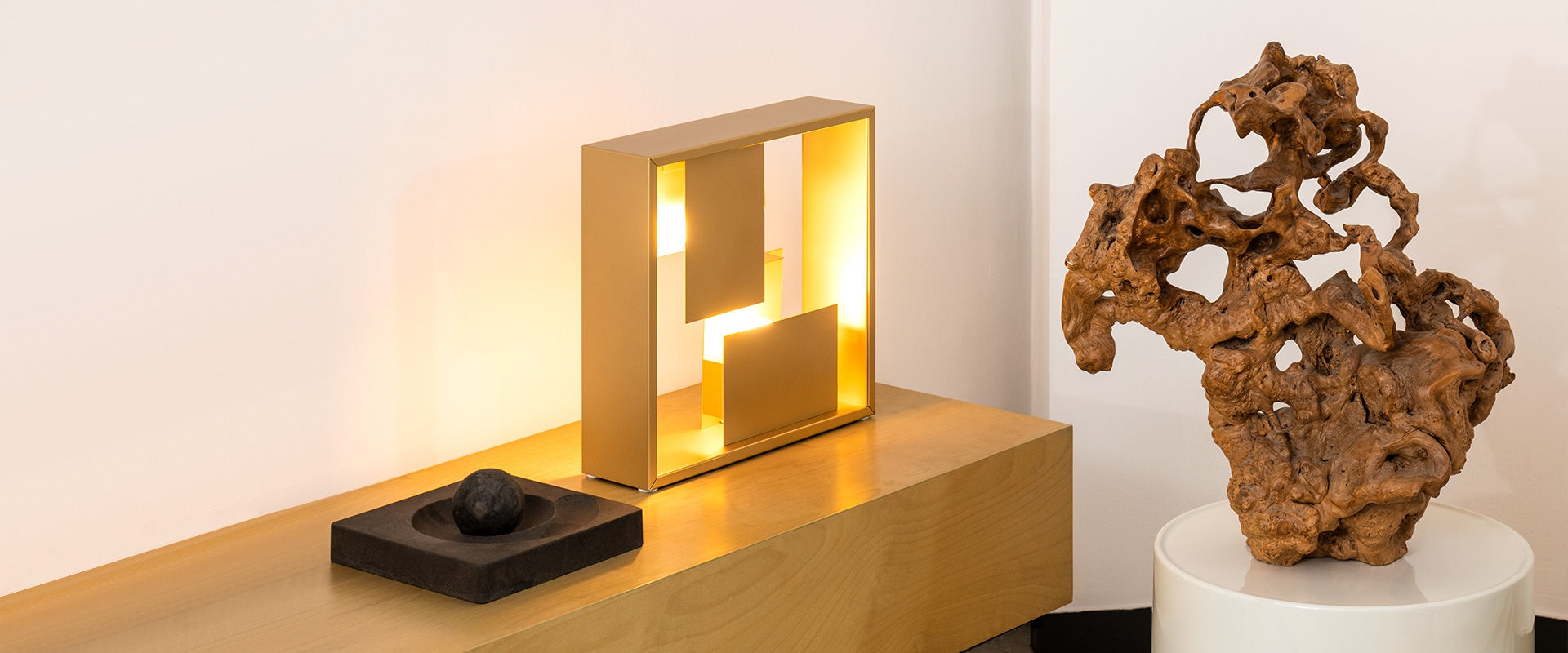 FATO Decorative Lamp in Gold