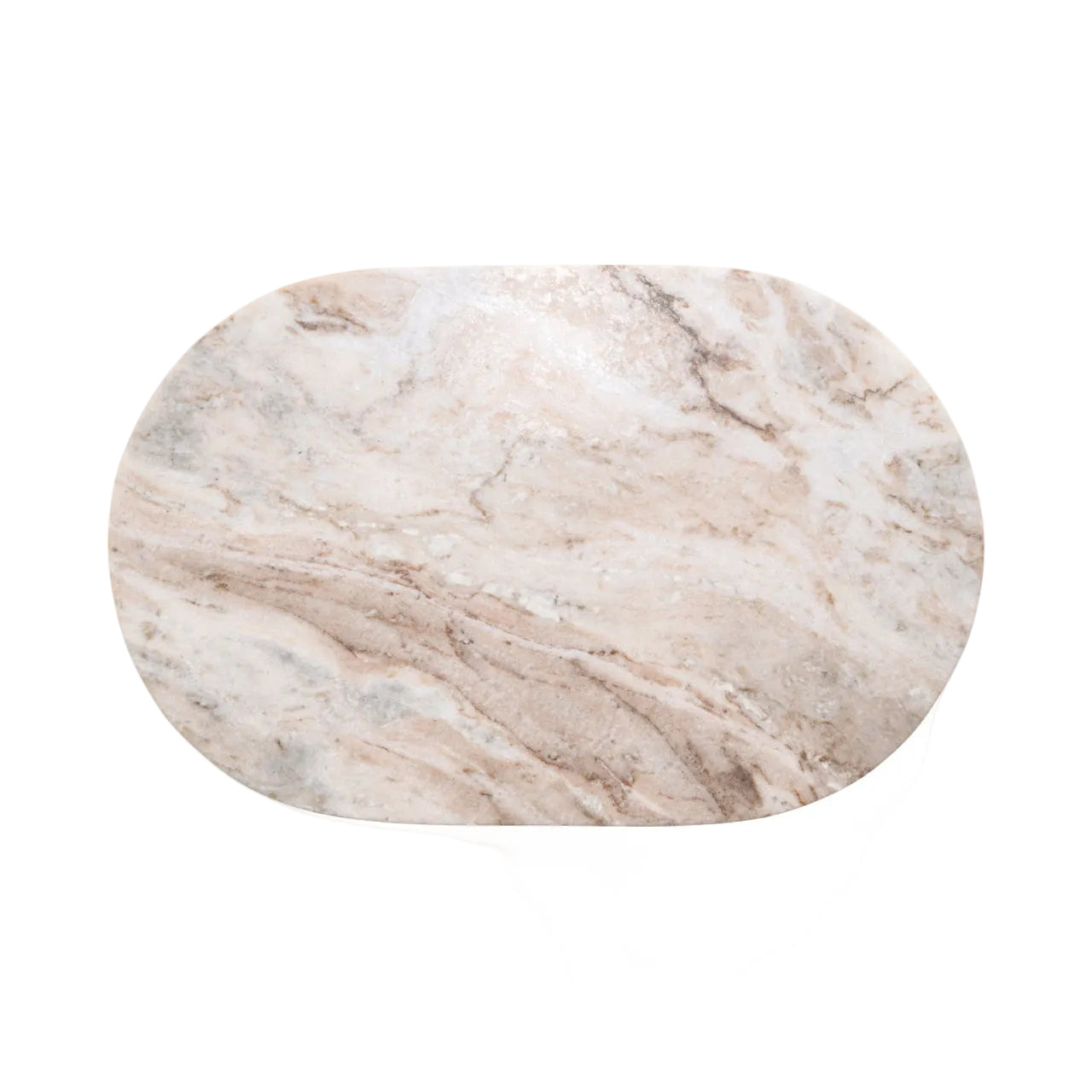 Bijzettafel BOTTEGA goud met marmeren blad