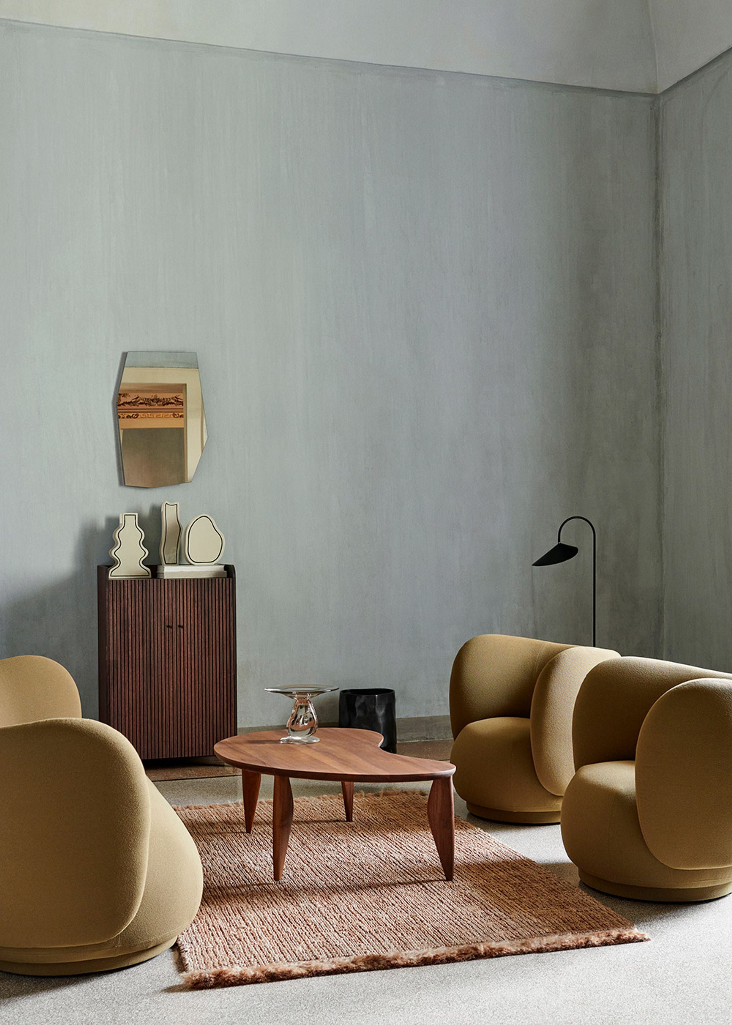 2-Door SILL CUPBOARD LOW Dark Brown Oak Veneer