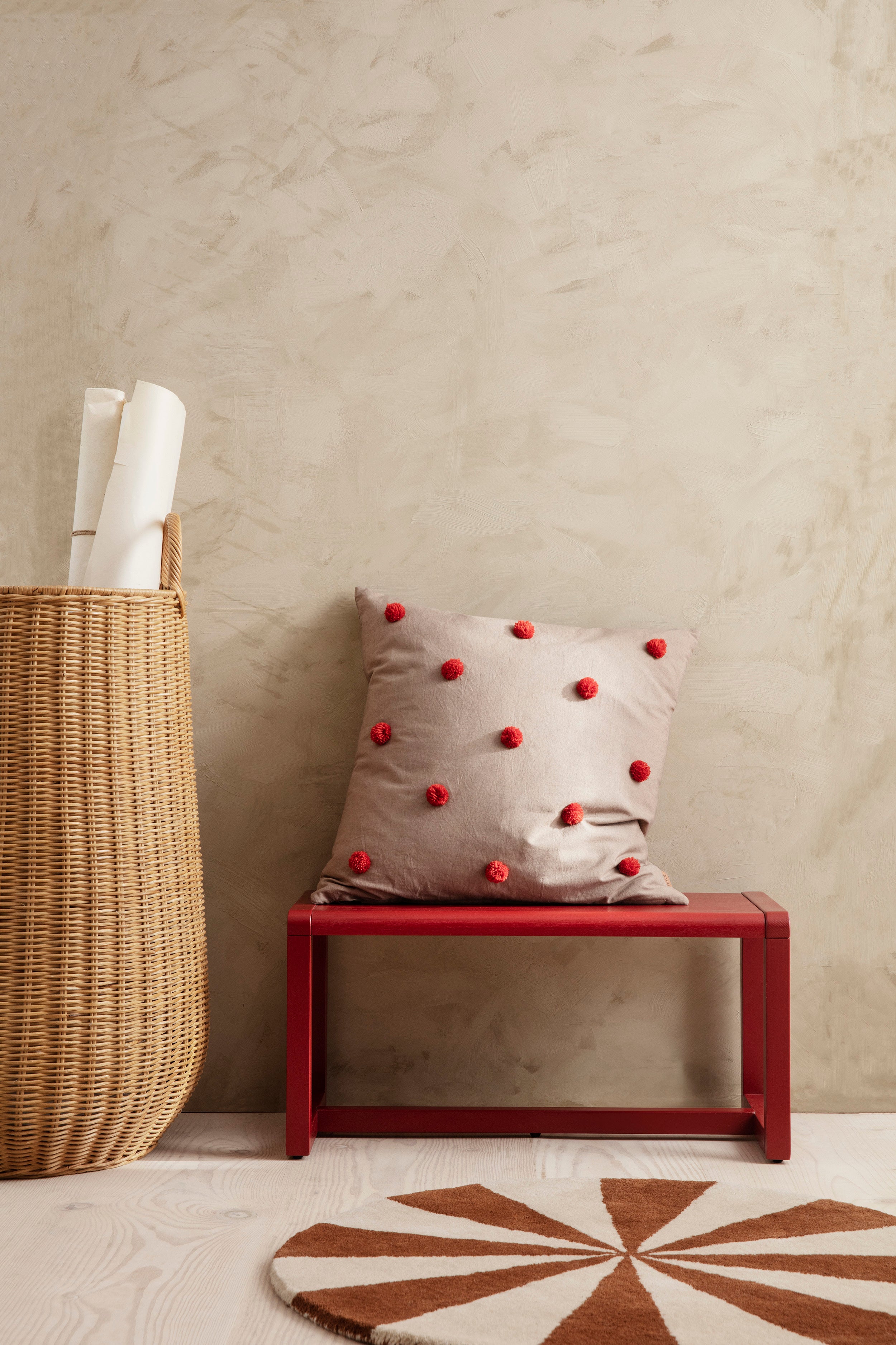 GEFLOCHTENER WÄSCHEKORB Rattan Wäschekorb