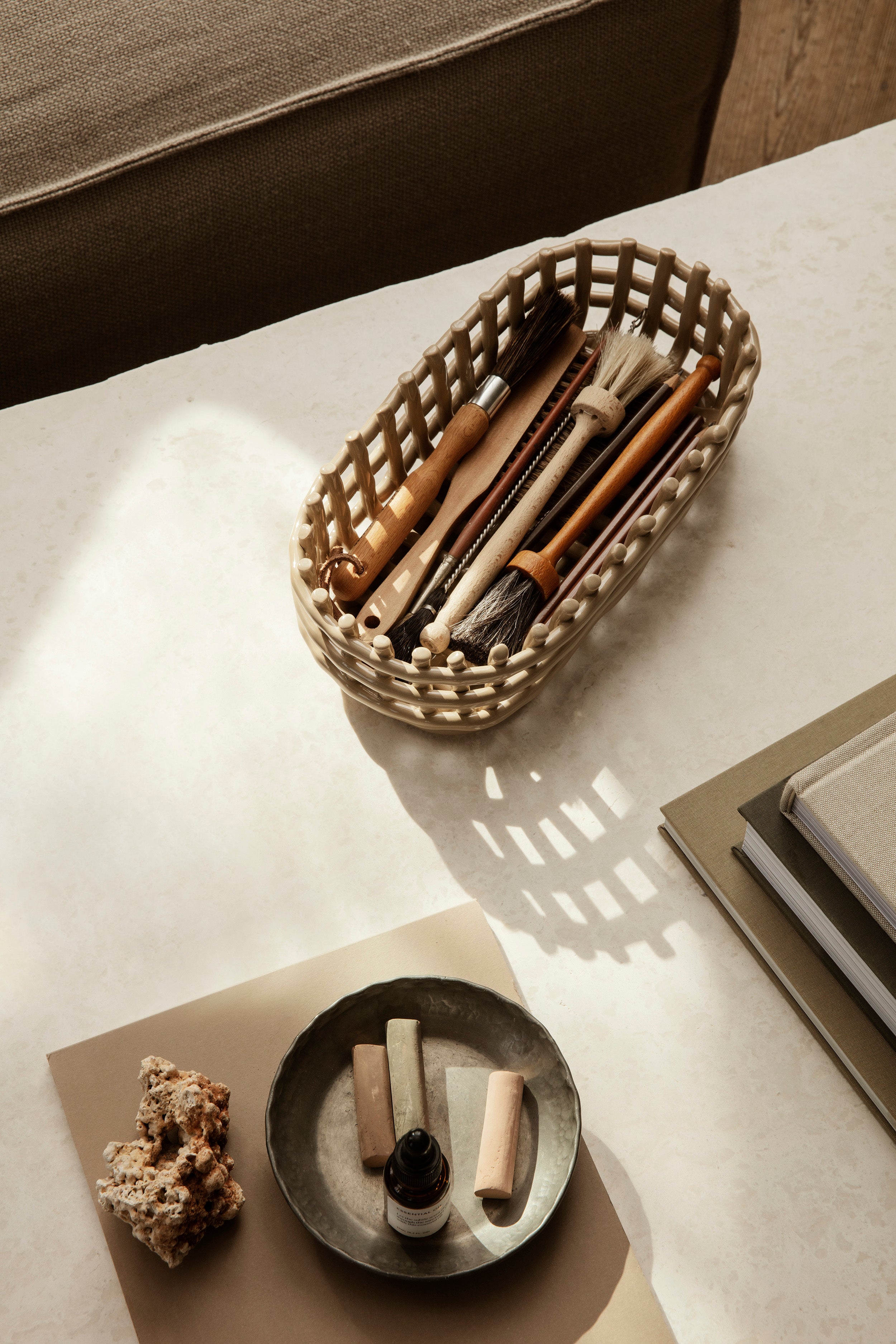 Ovale CERAMICABAK in beige