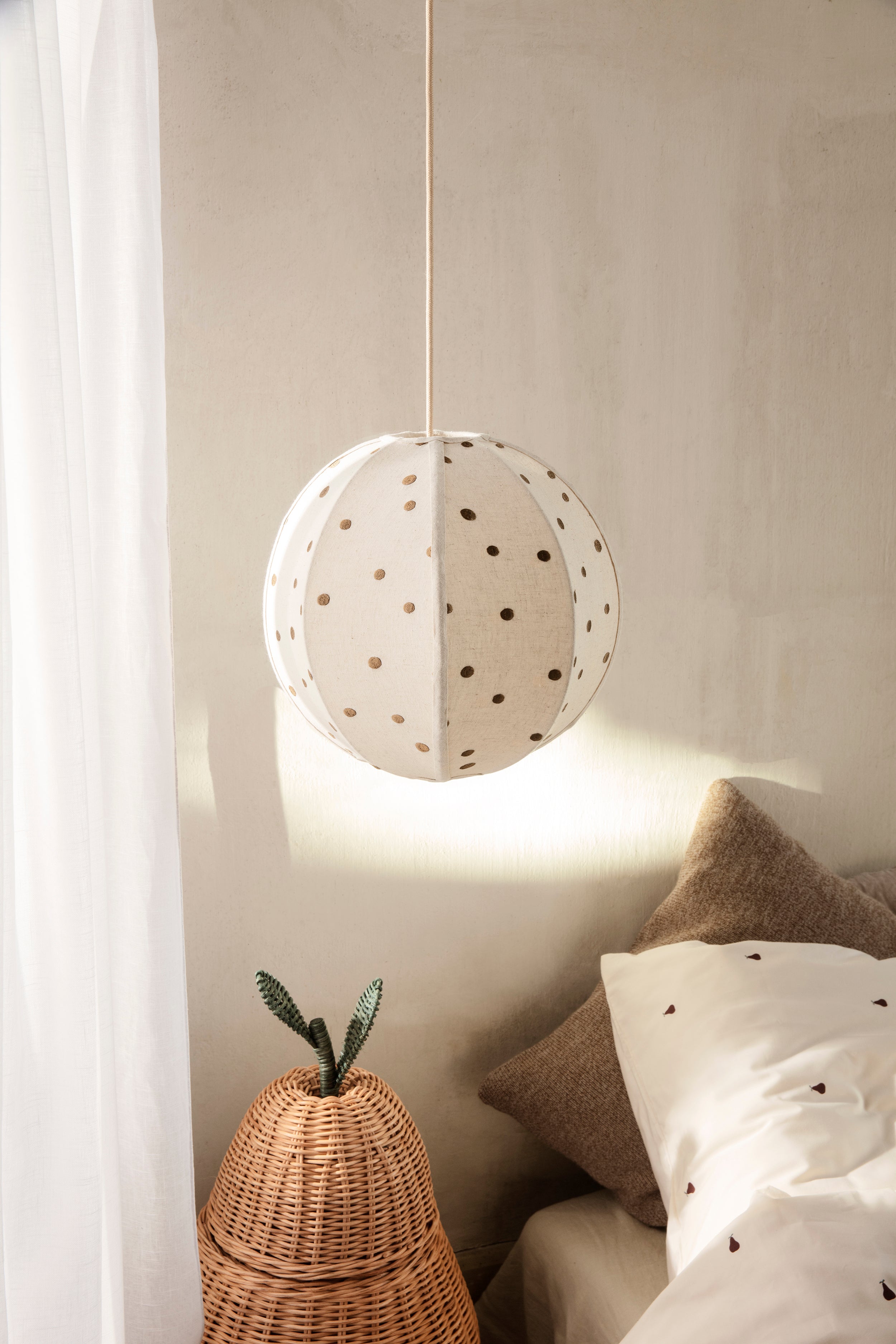 DOTS TEXTILE Lampenschirm hellbeige