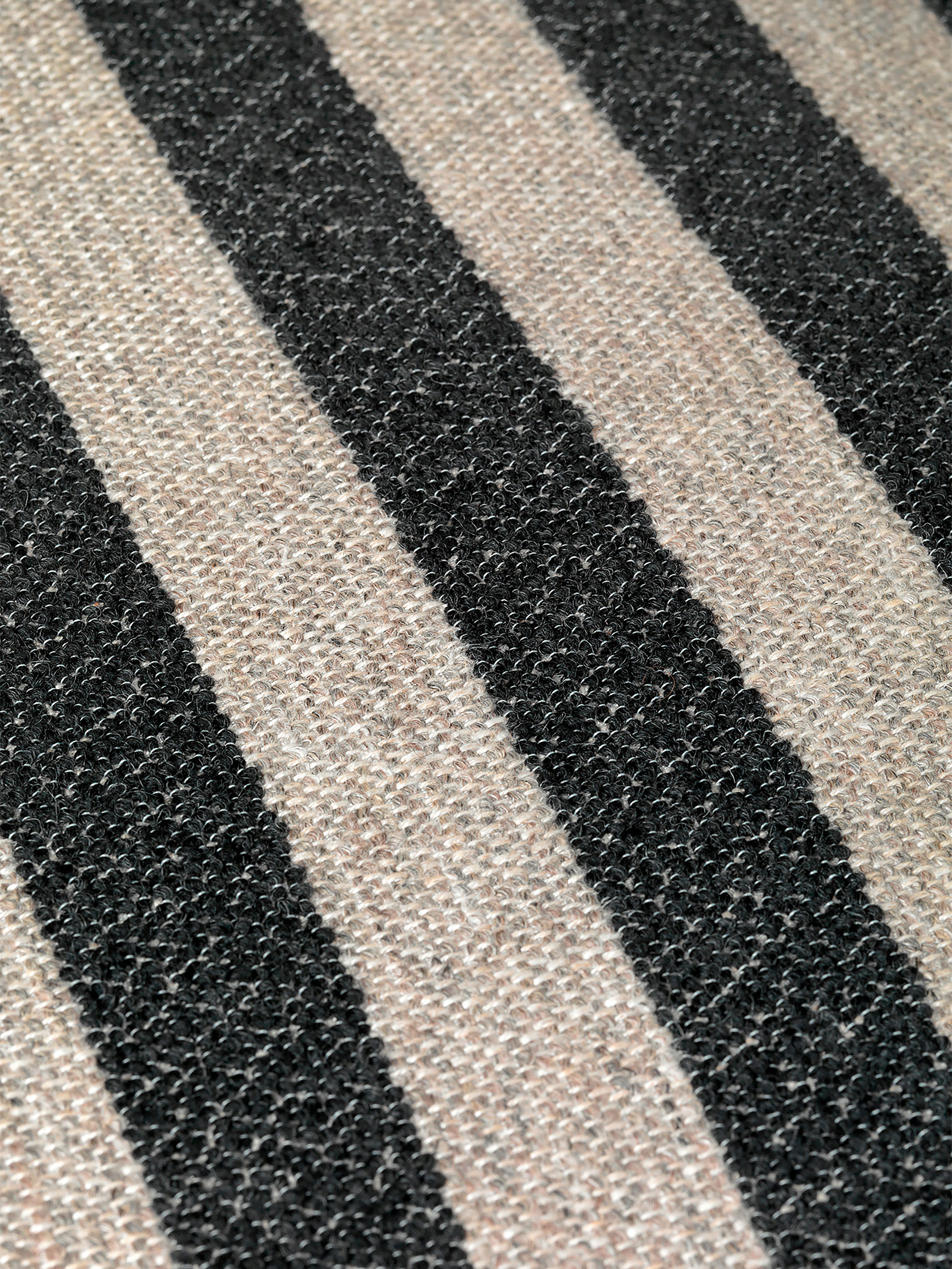 Ottomane Rico Louisiana Schwarz und Weiß