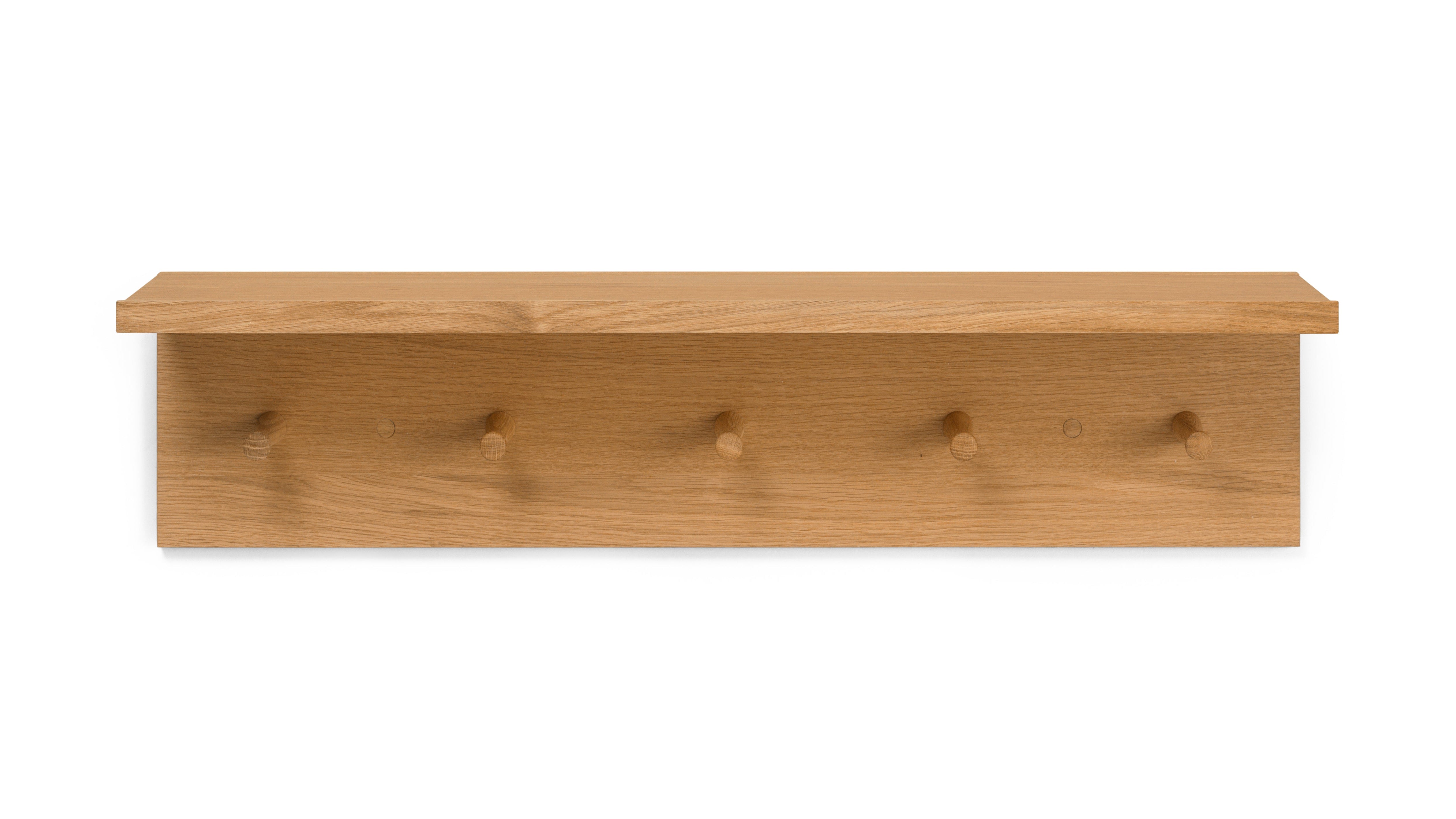 Kledingrek met plank PLACE RACK geolied eikenfineer