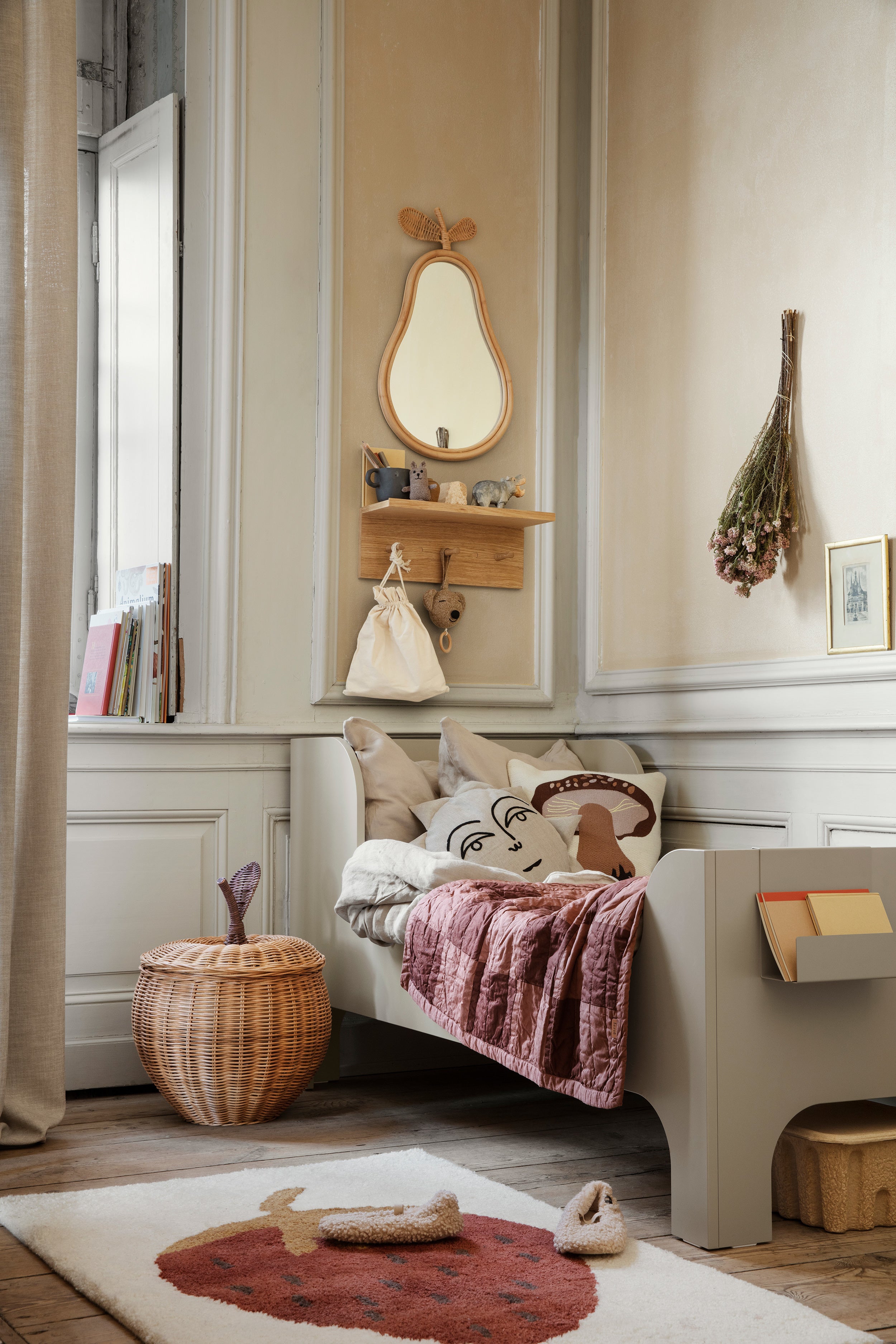 Kledingrek met plank PLACE RACK geolied eikenfineer