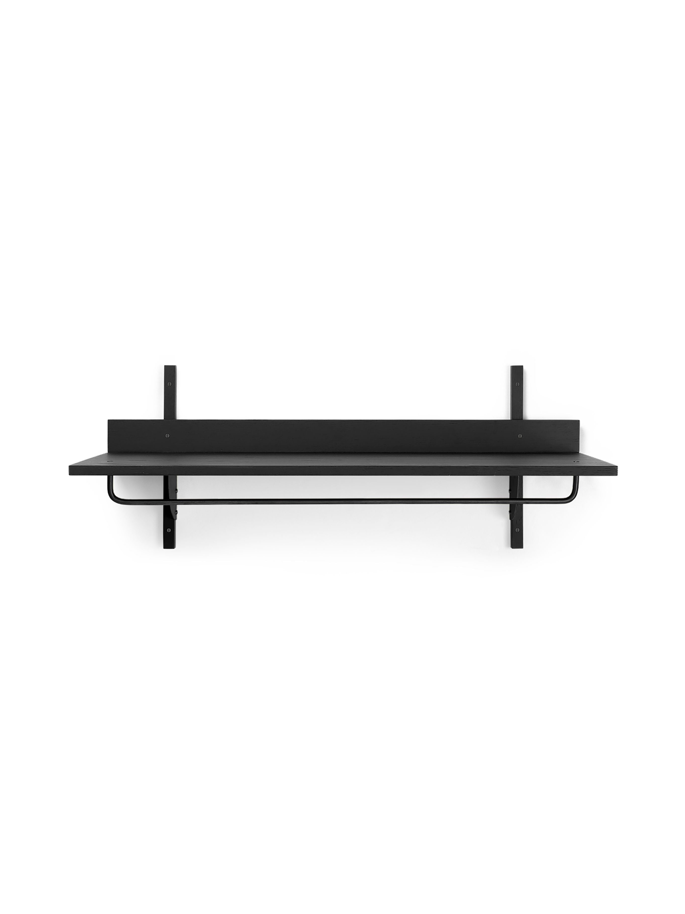 Plank met leuning SECTOR RACK SHELF zwart essenhout