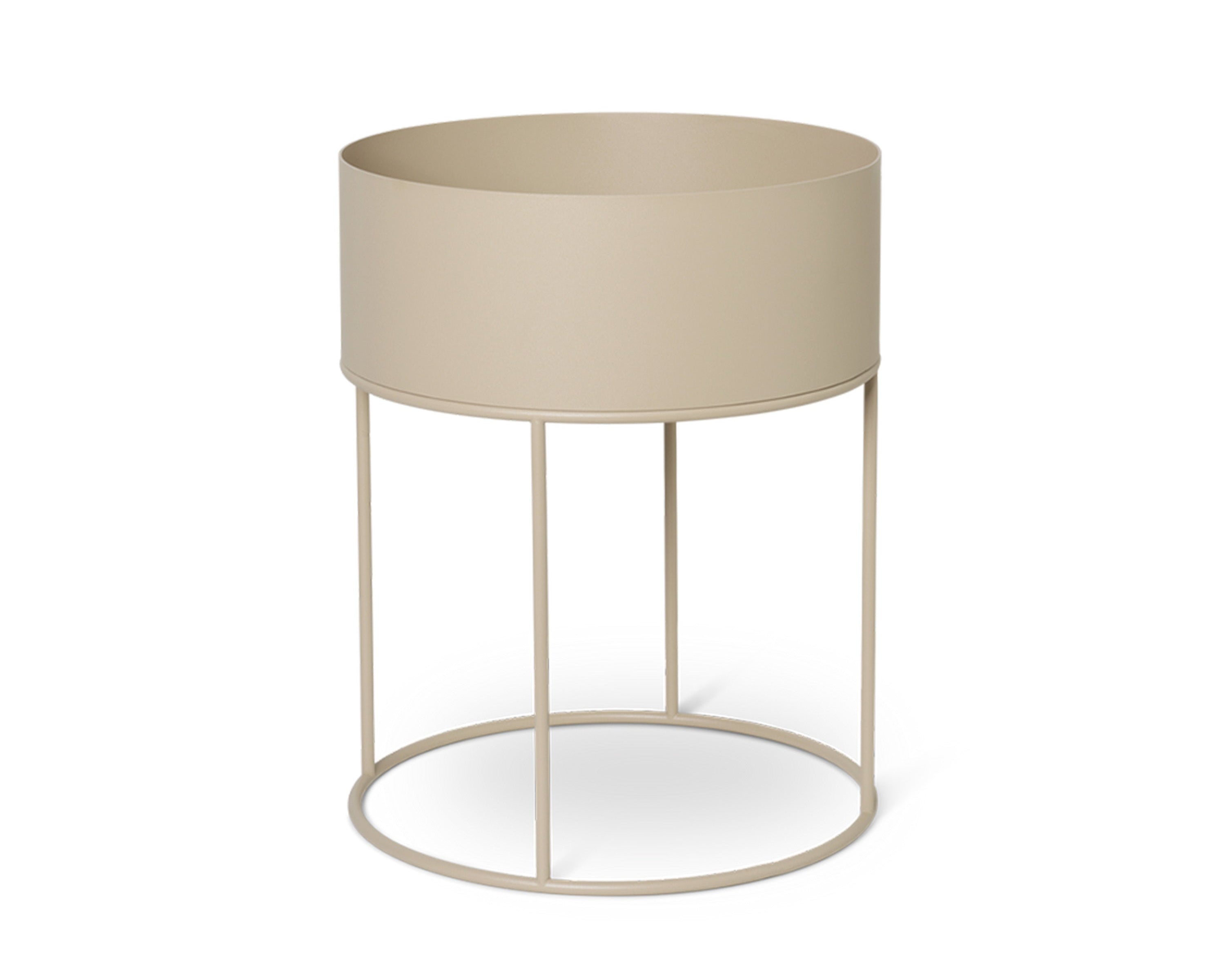 Ronde plantenbak PLANT BOX rond beige