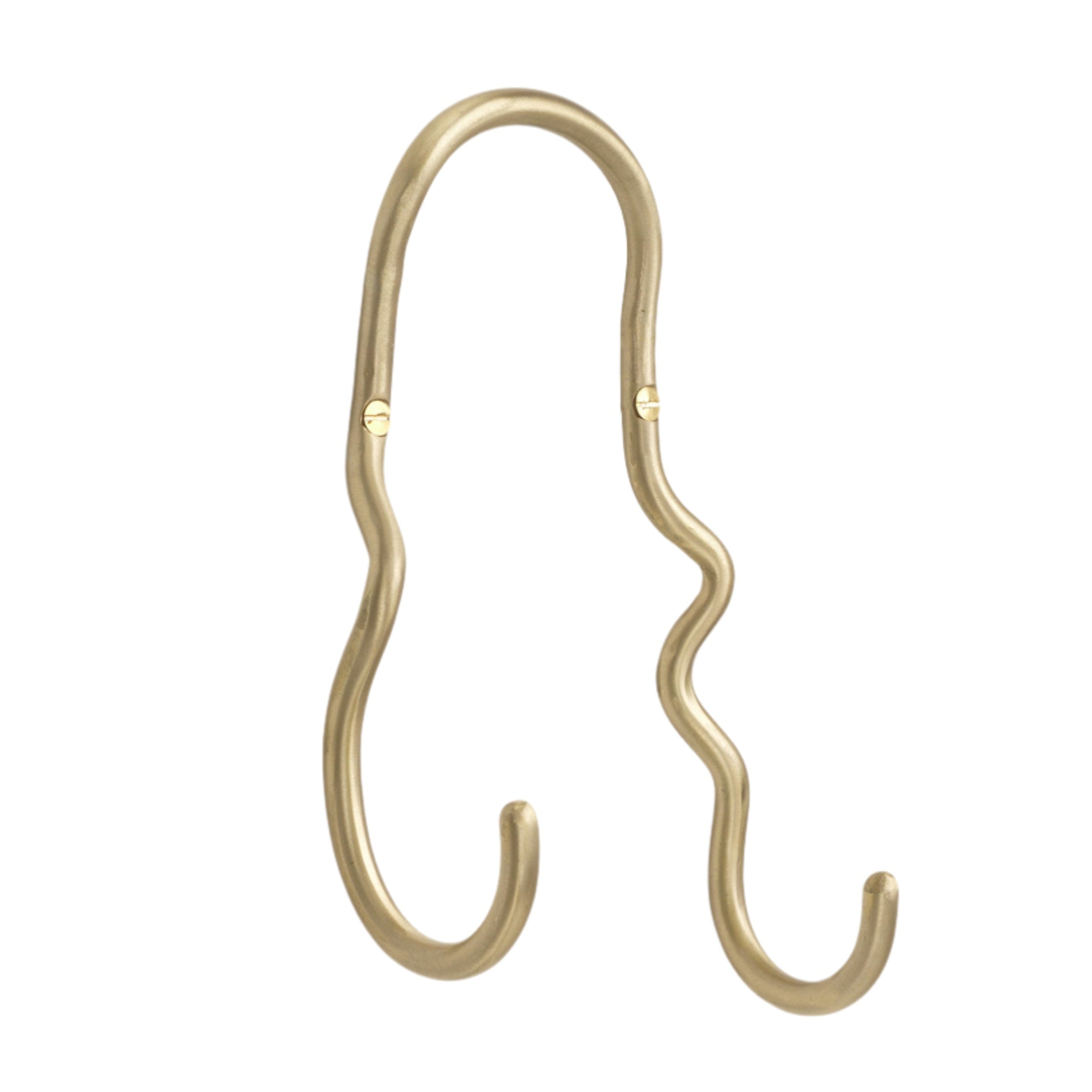 Double Hook CURVATURE Brass
