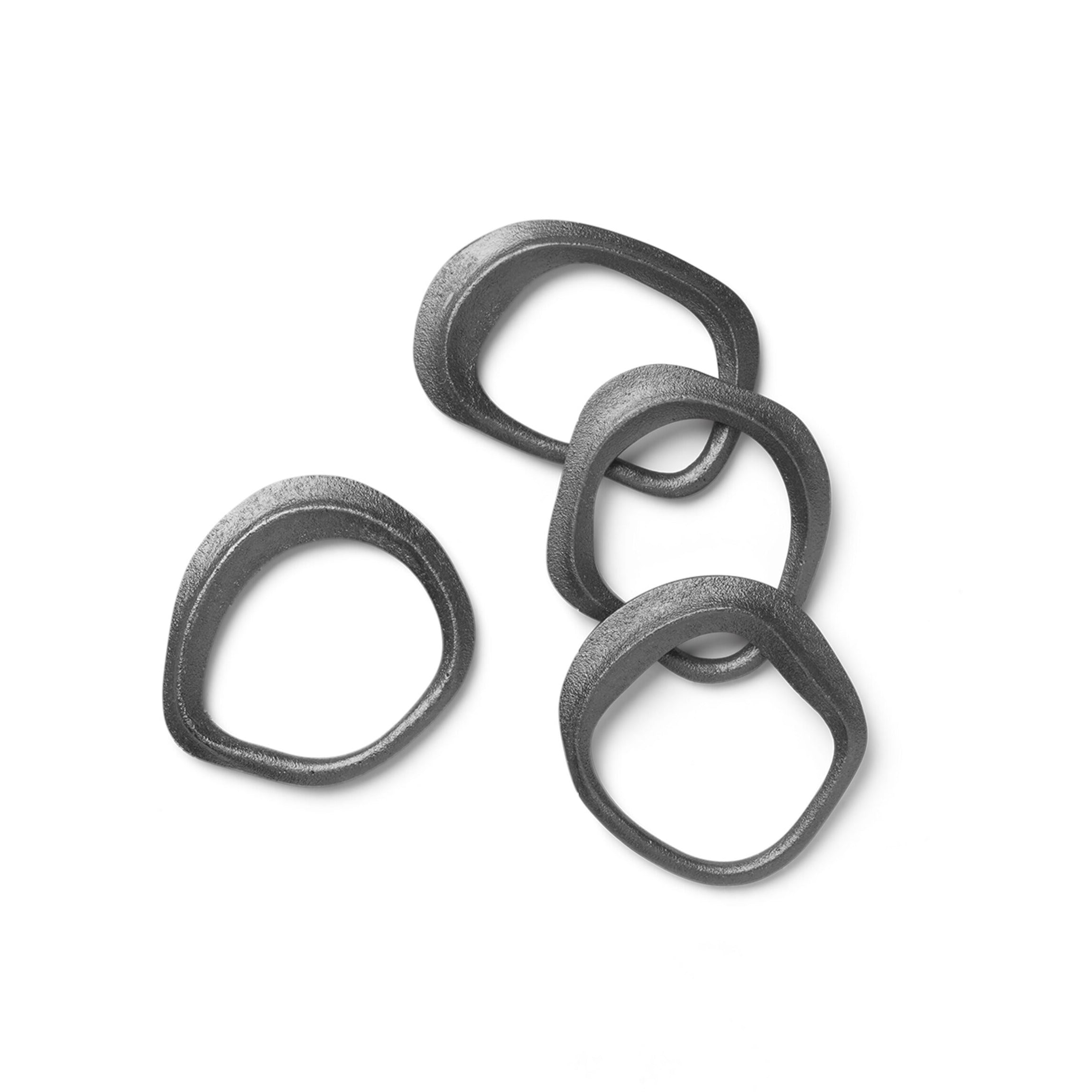 Serviettenring-Set FLOW schwarzes Messing