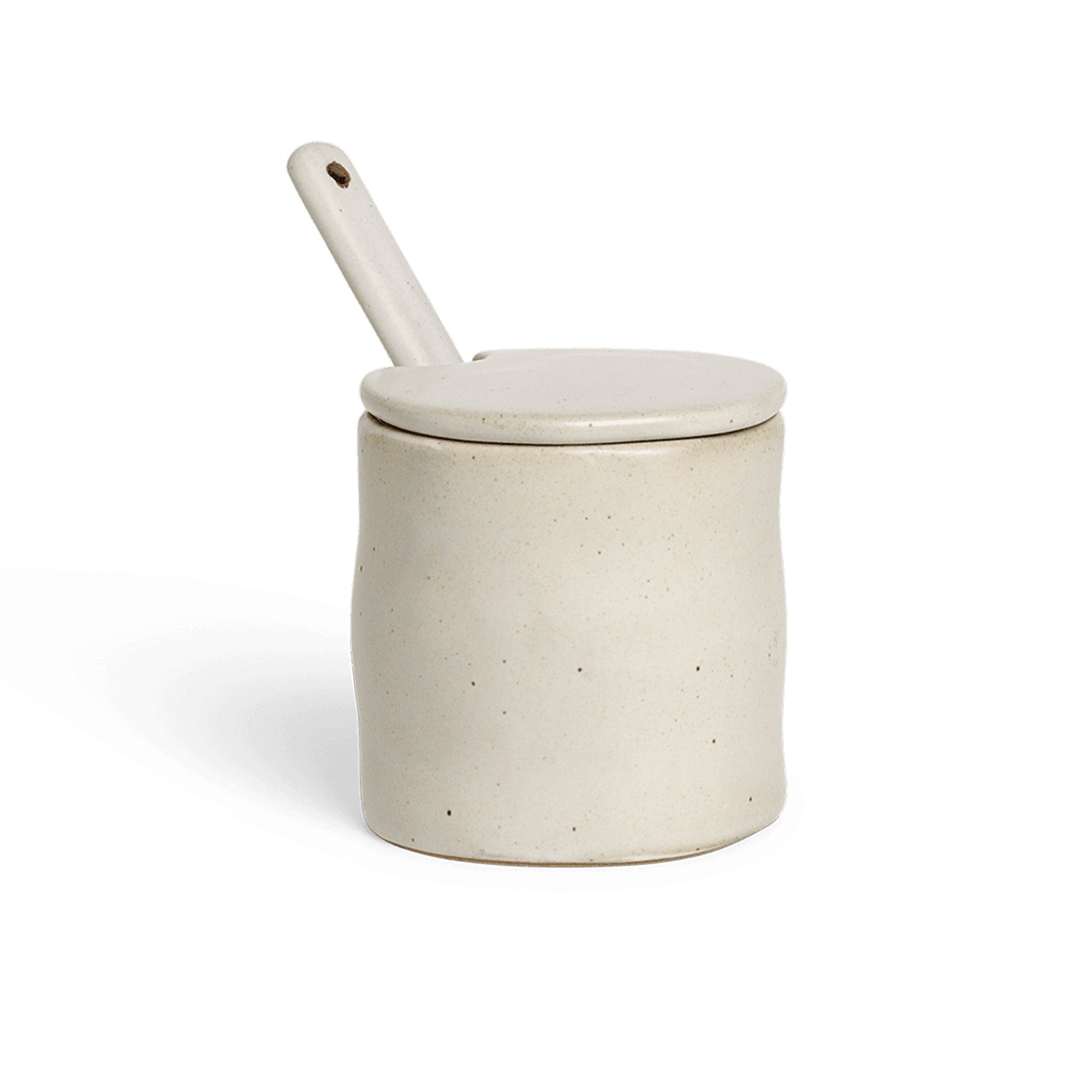 FLOW container with spoon broken white