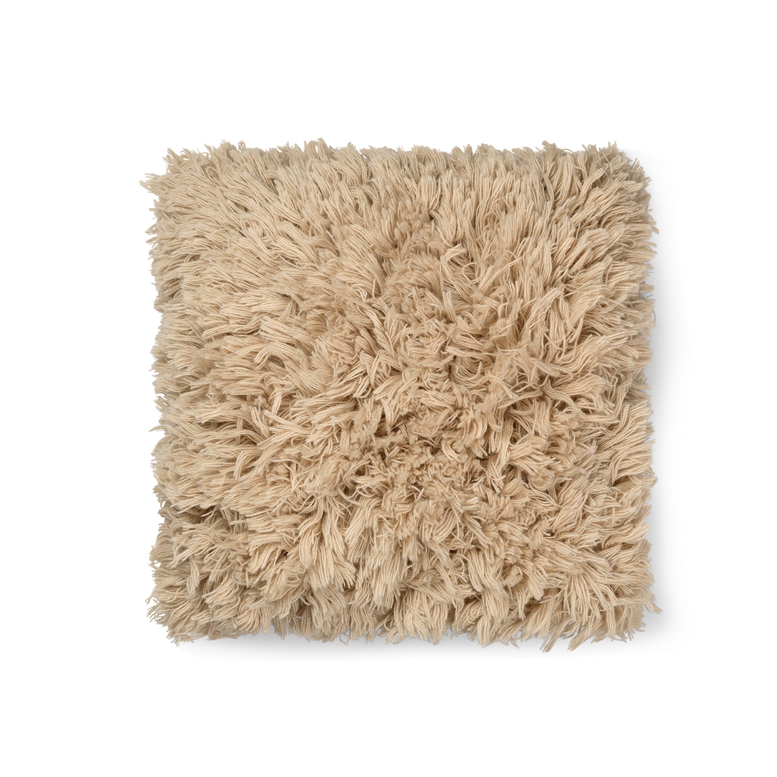MEADOW Wool Cushion with Cream Fur