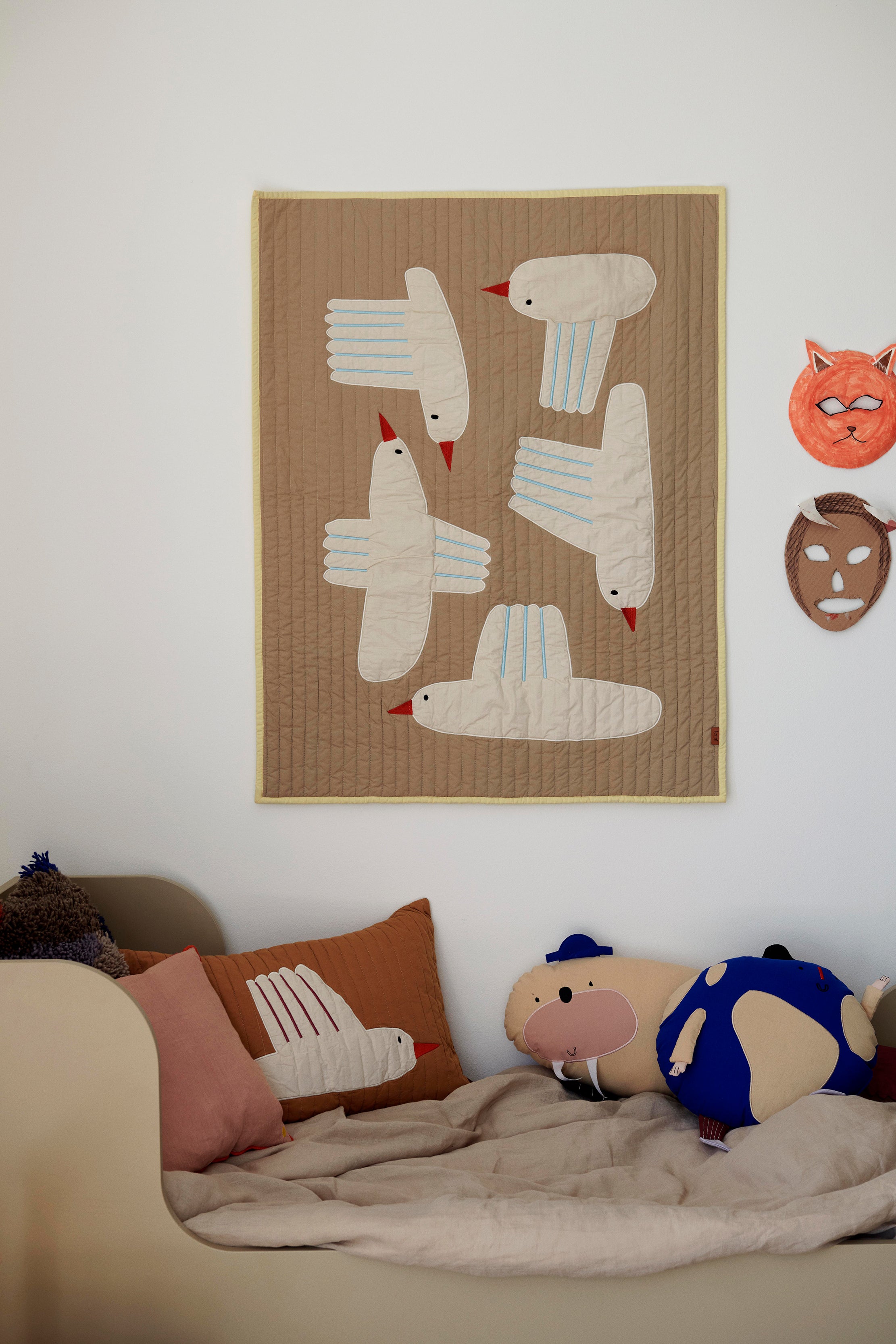 Gestepptes Überwurf BIRD beige