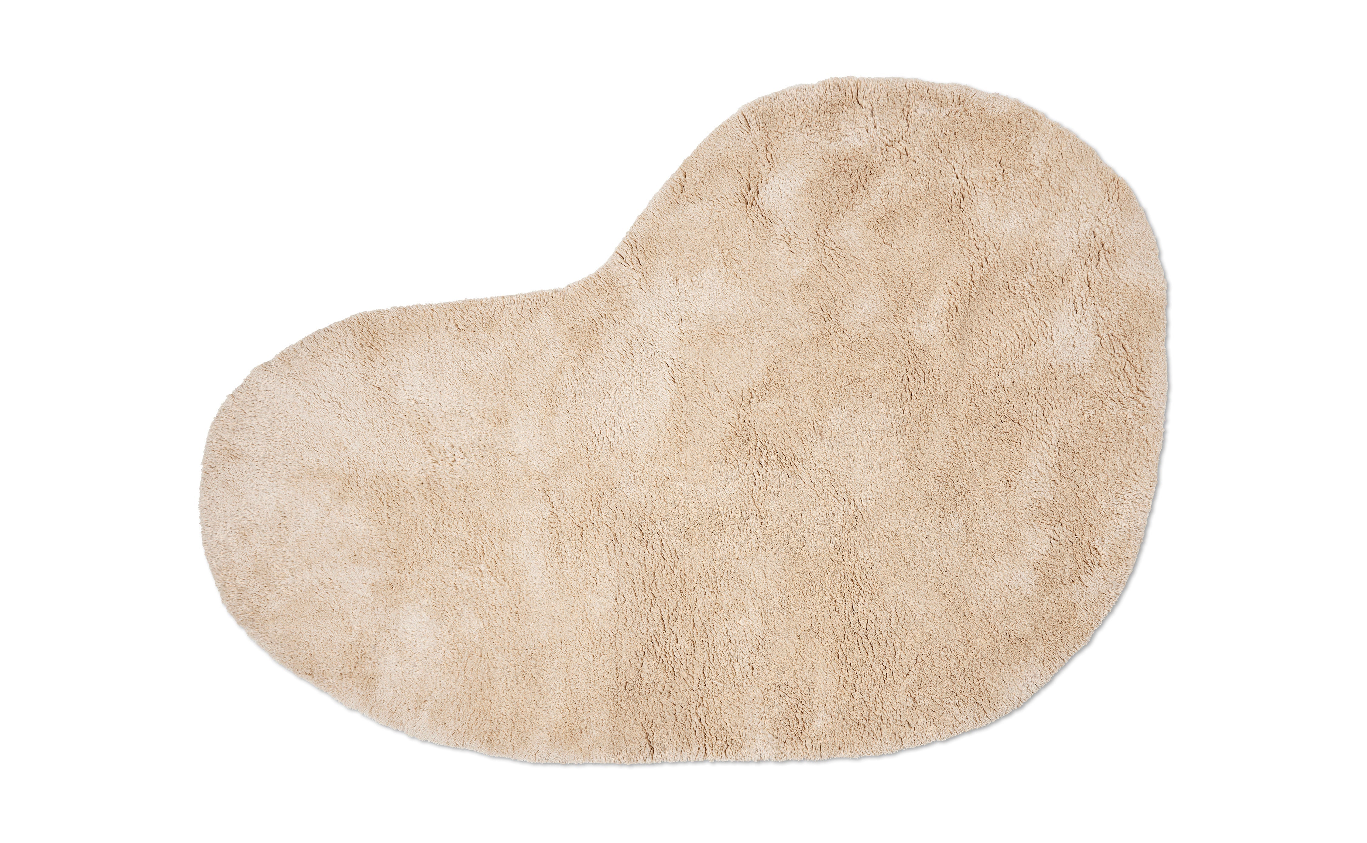 Ovaler Teppich FORMA gebrochenes Weiß mit langem Flor