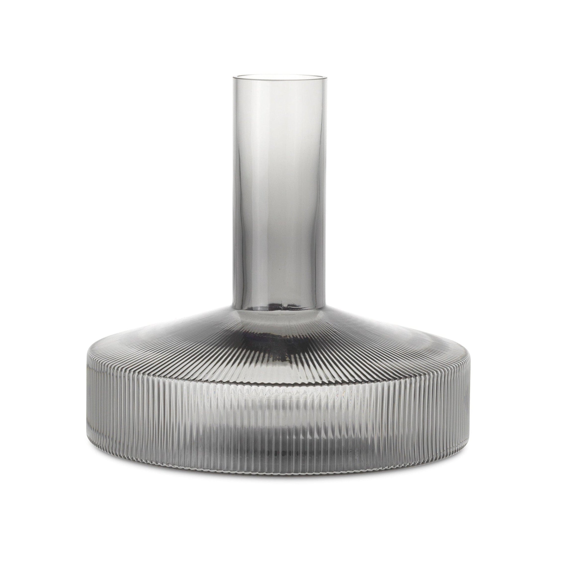 Karaf met wijn RIPPLE gerookt glas