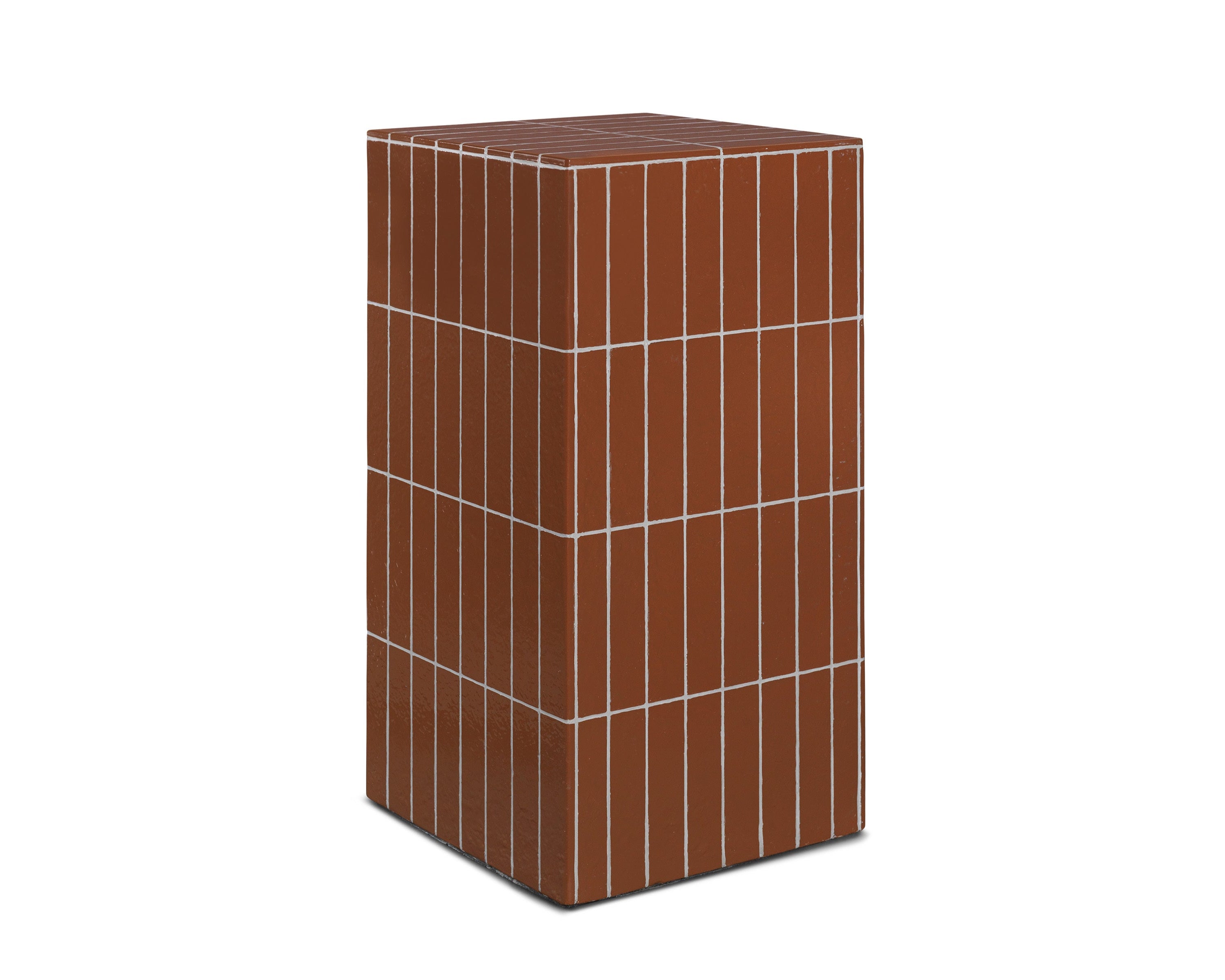 PILLAR PEDESTAL side table brown concrete