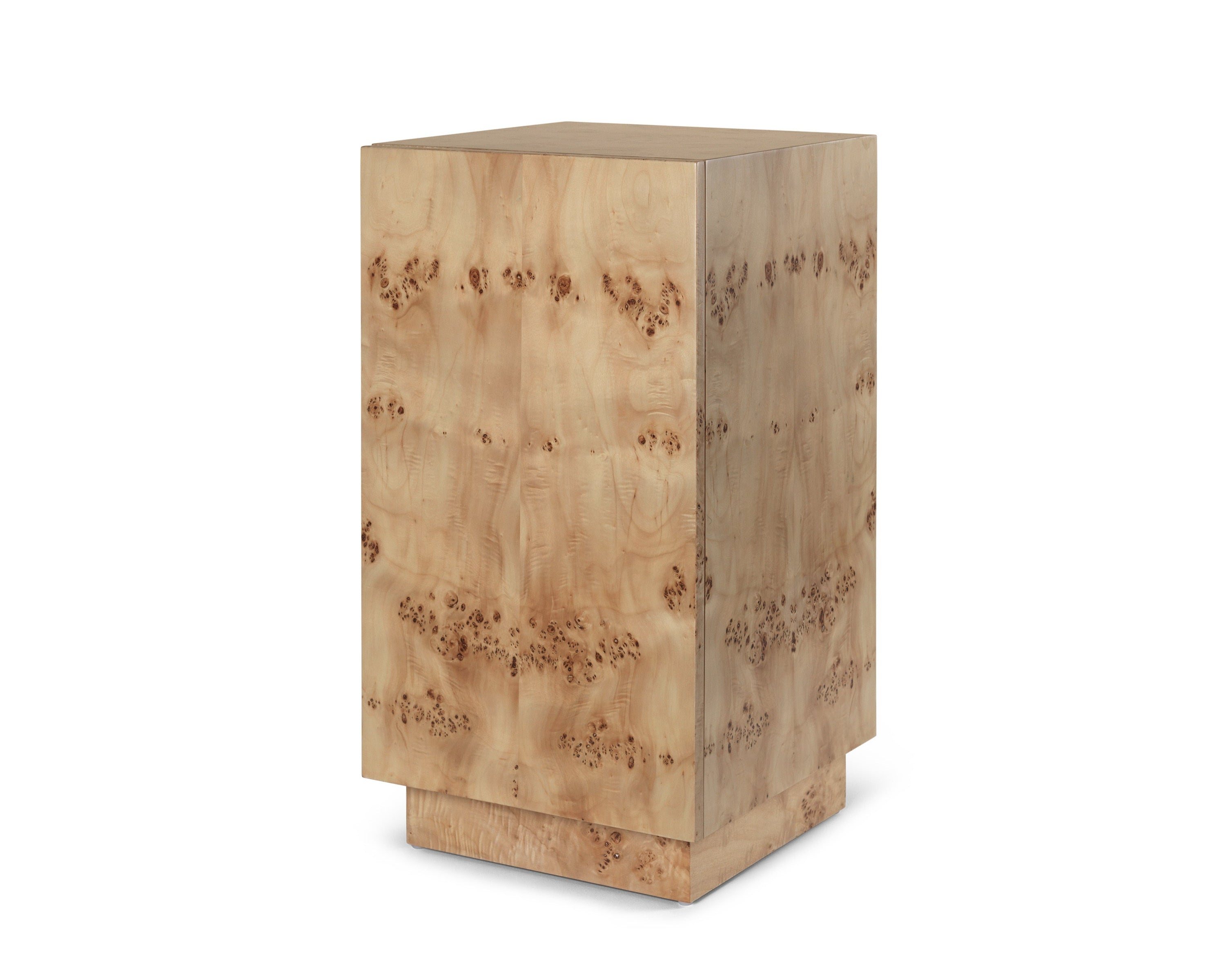 BURL veneer side table with poplar burl