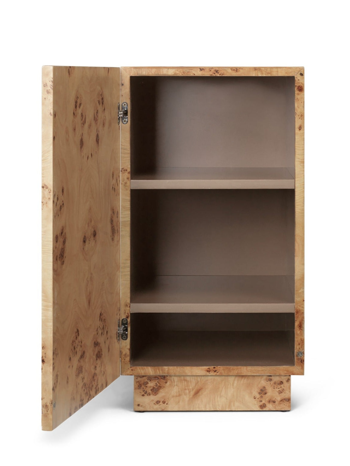 BURL veneer side table with poplar burl