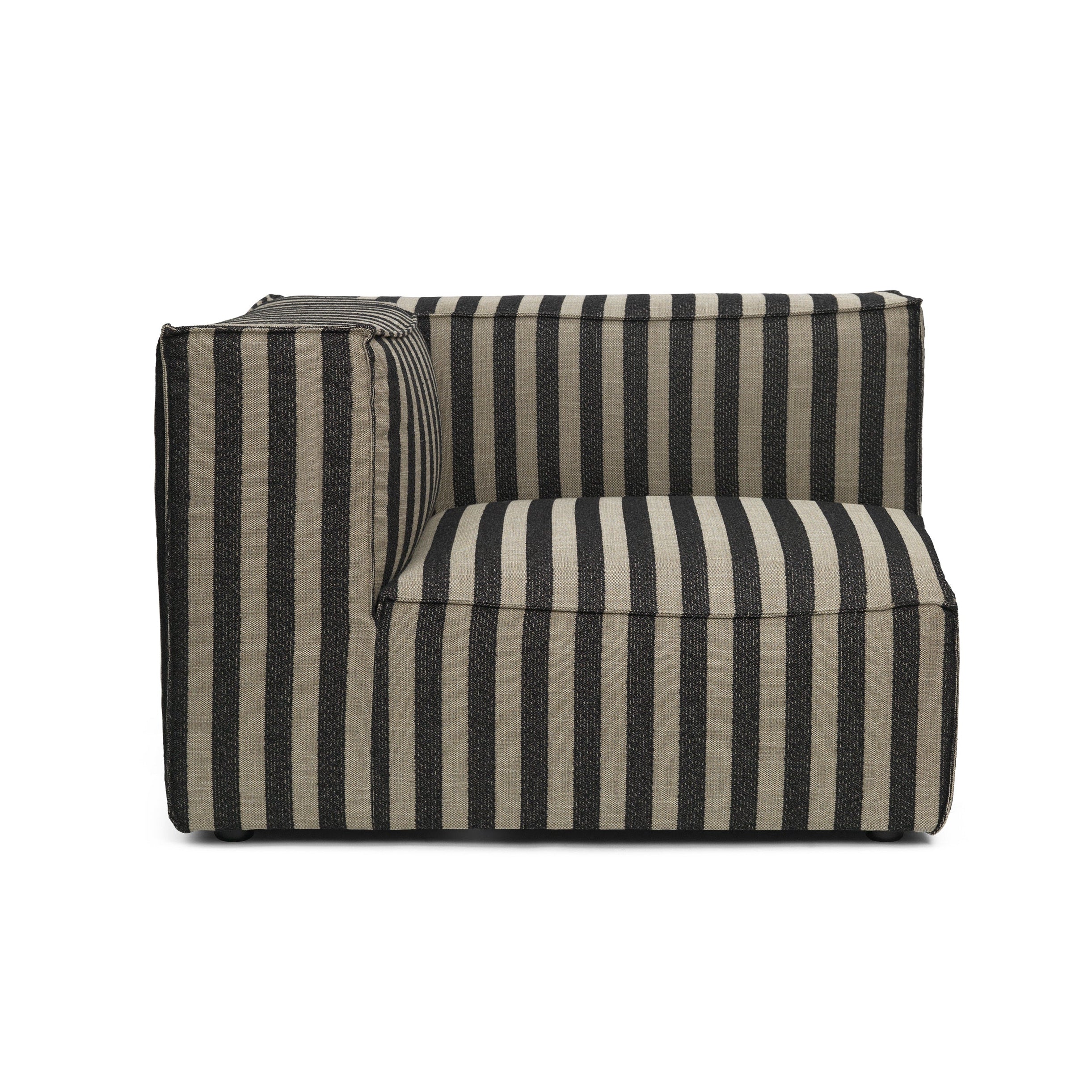 Modulares Sofa CATENA Louisiana - schwarzes Eckelement mit Sandfarbe