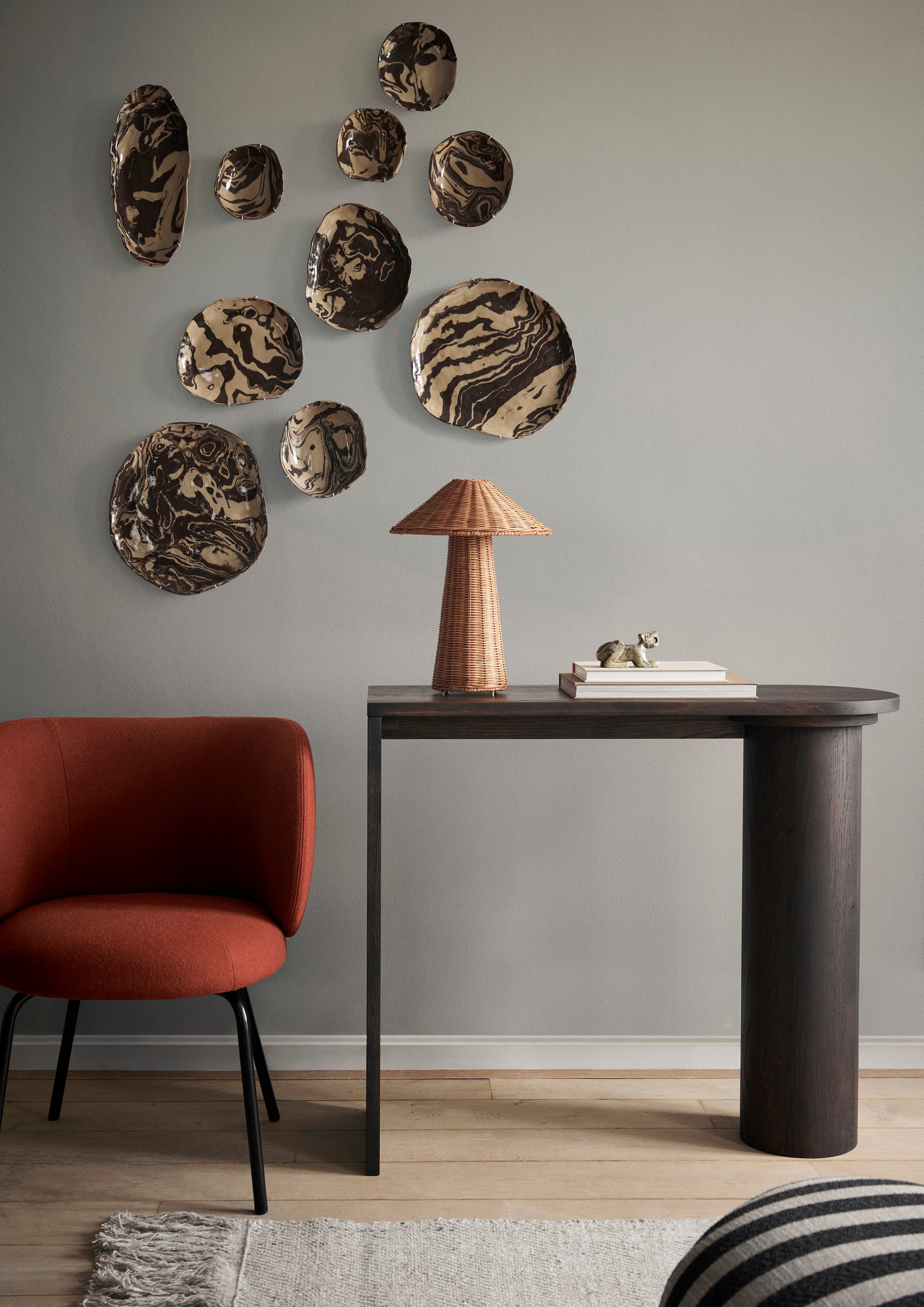 Pylo console solid oak wood