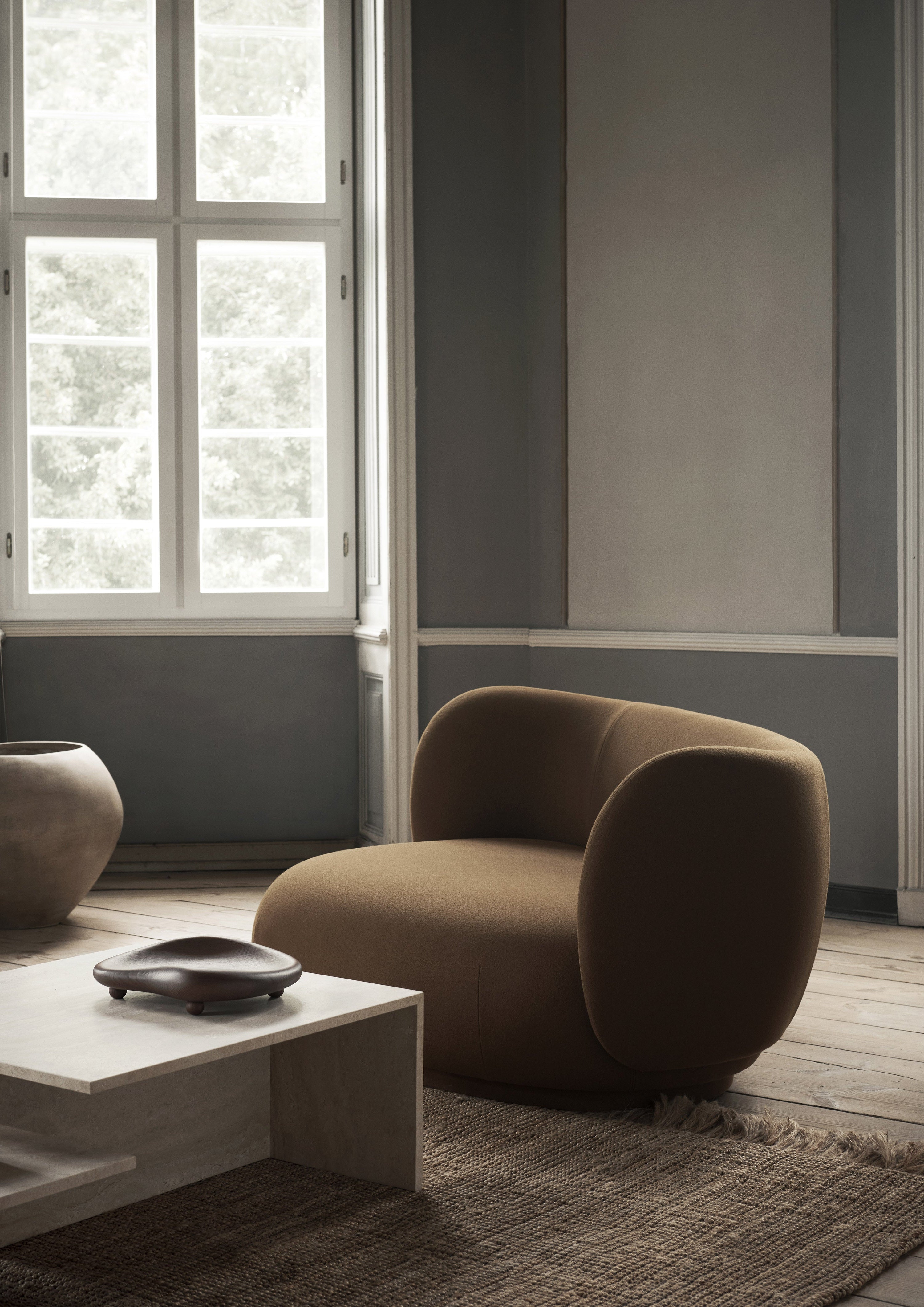 RICO -Kurve links Sofa -Sofa Karamell Tonus