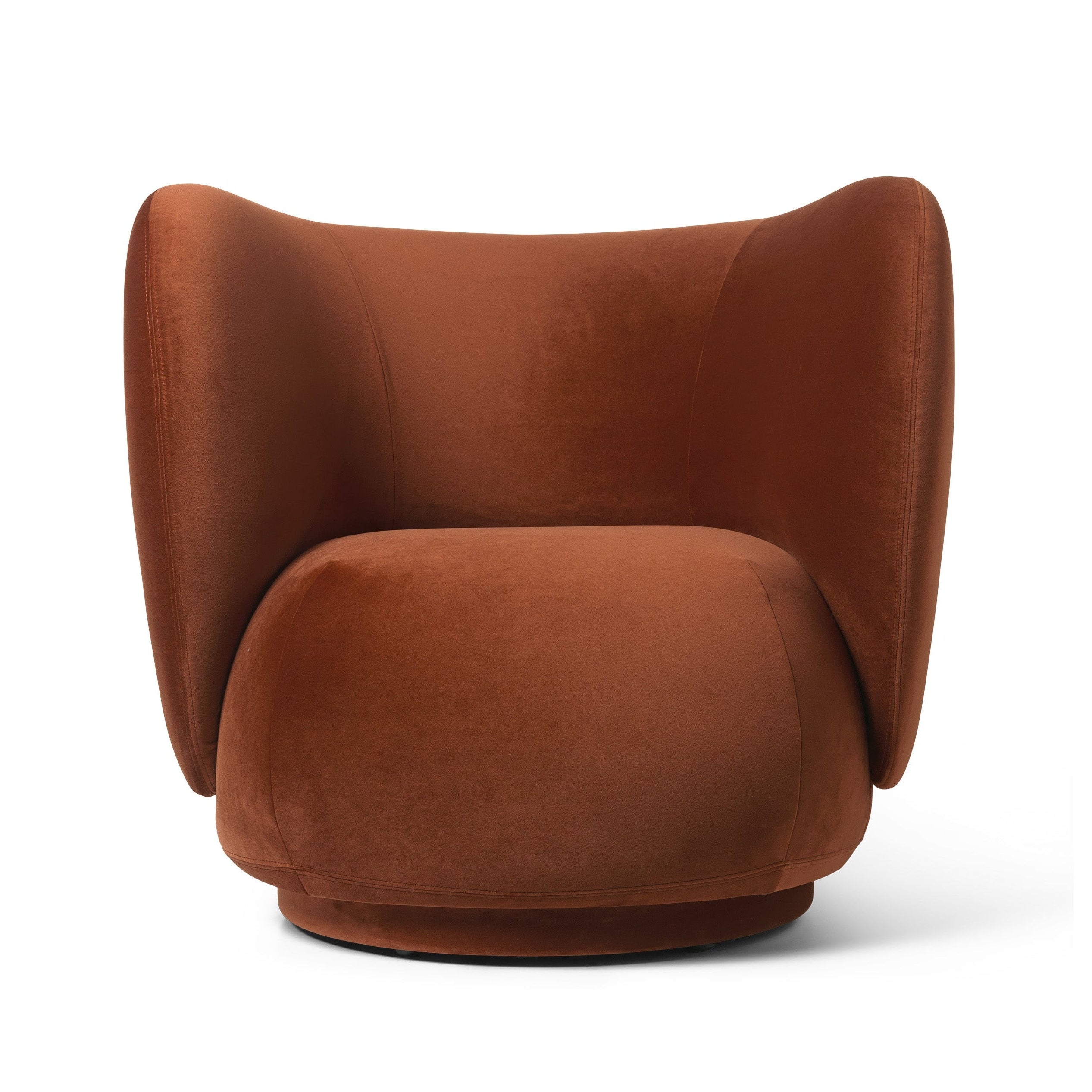 Fauteuil RICO LOUNGE Rijke Fluweel roestkleurig