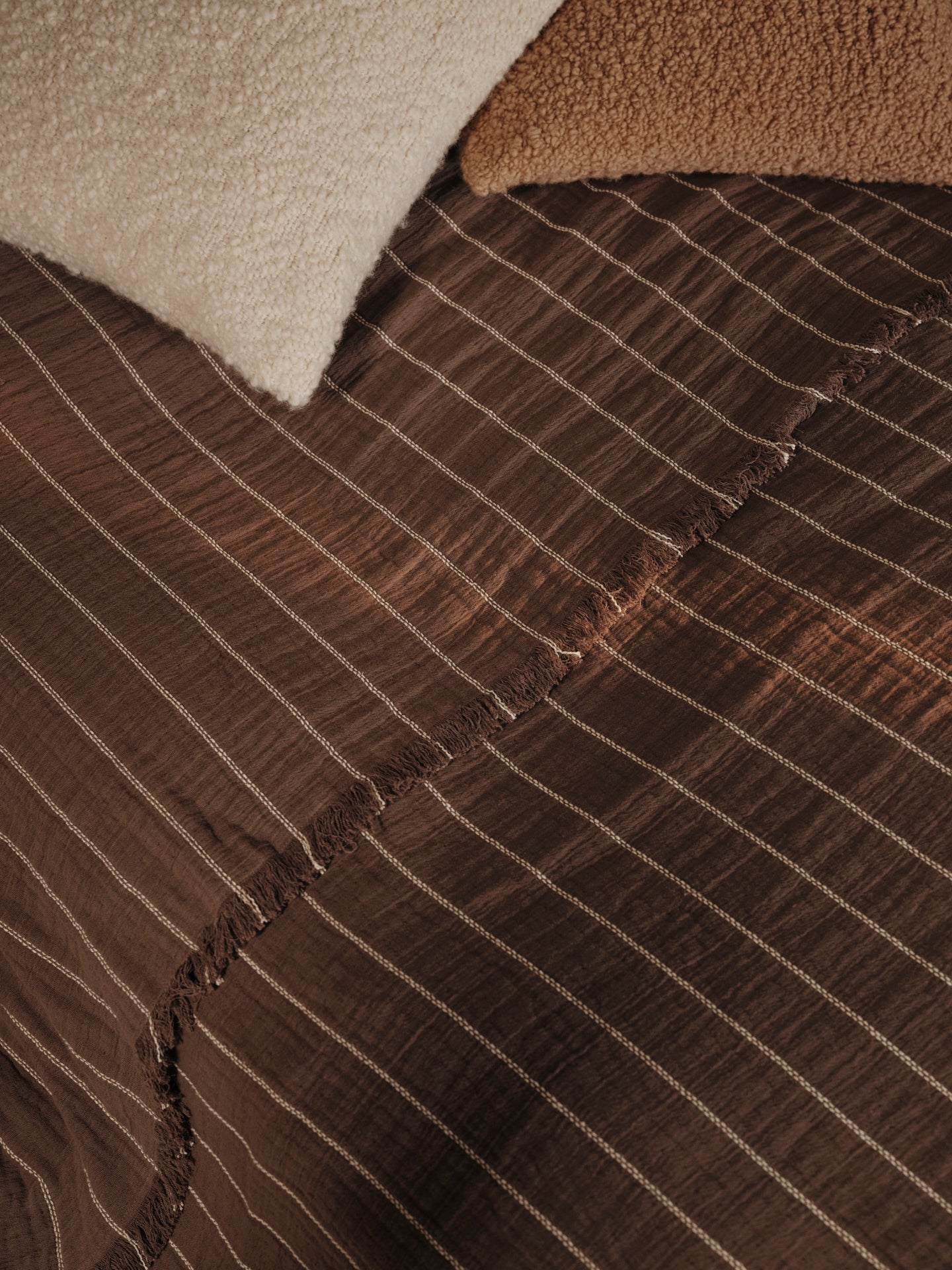 AIRES SINGLE bedspread brown