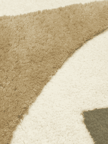 Vloerkleed BLOCO groen met beige