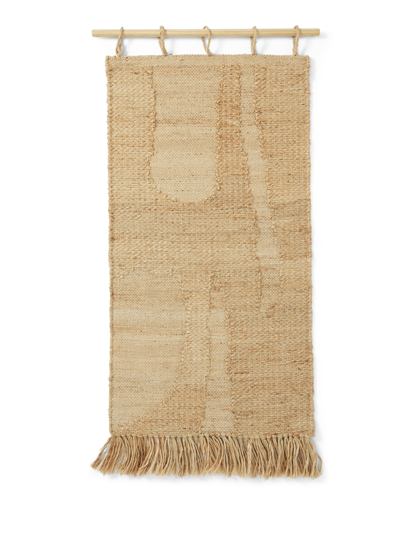 Harvest juta wall decoration and beech wood