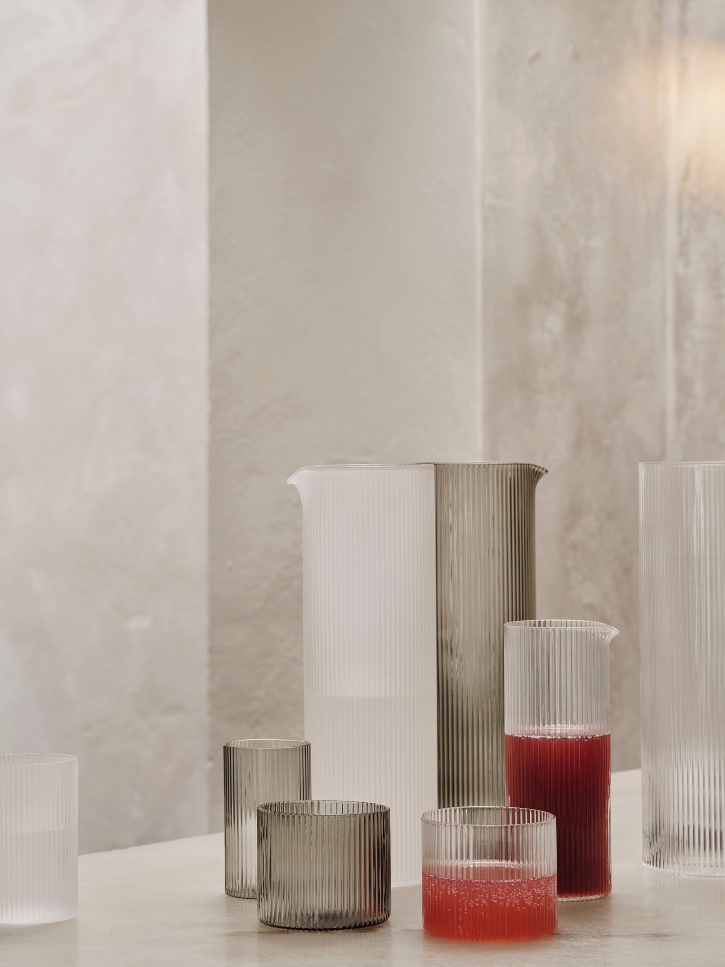 Milchkanne RIPPLE aus Glas