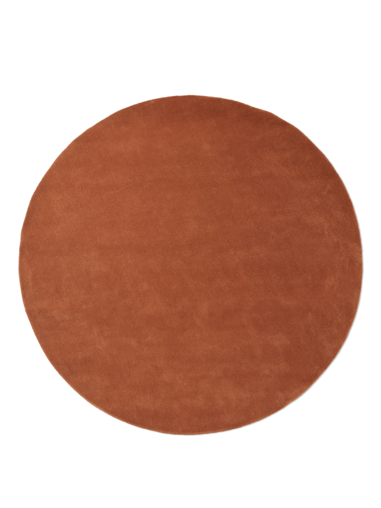Round rug STILLE rusty brown