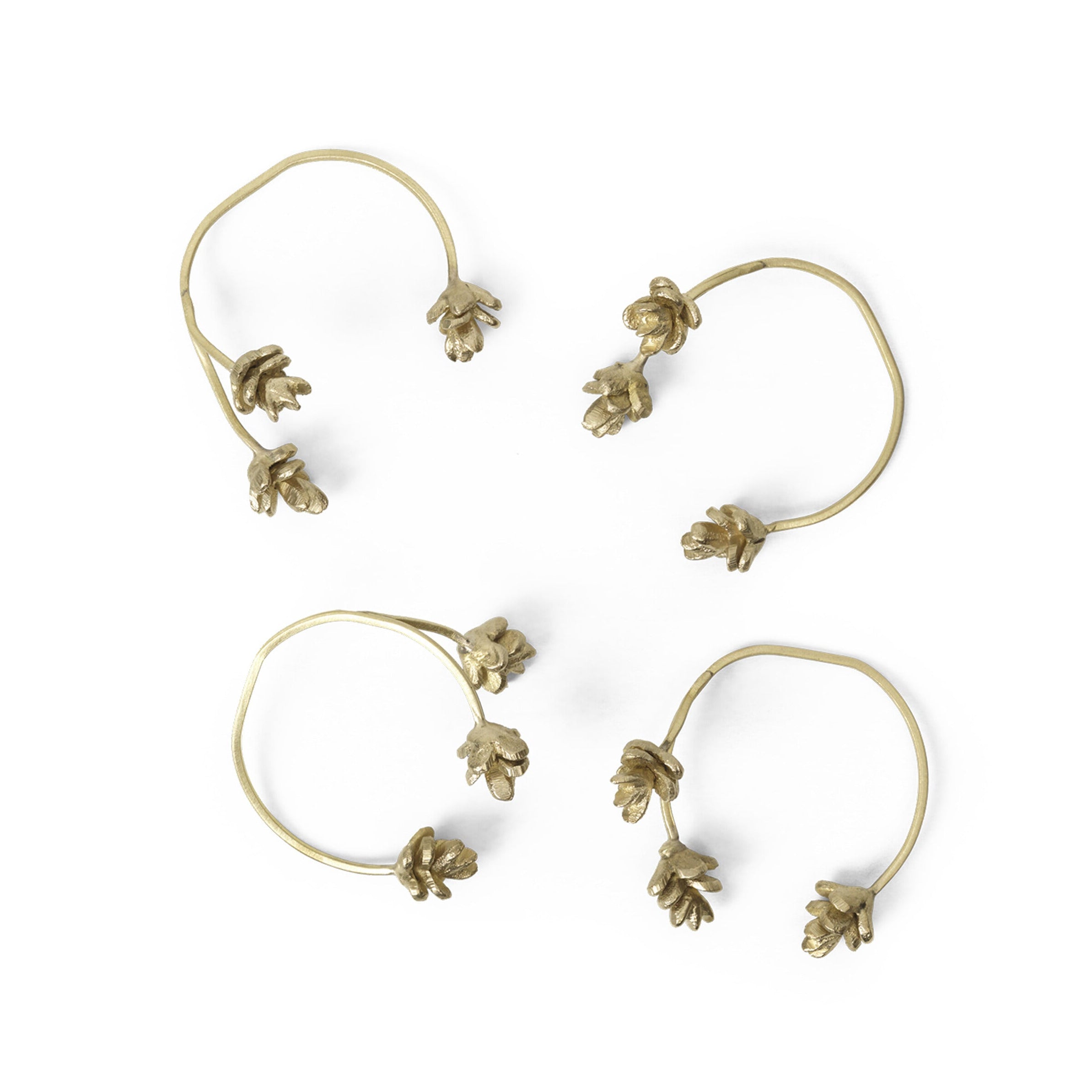 Serviettenring-Set FOREST Messing