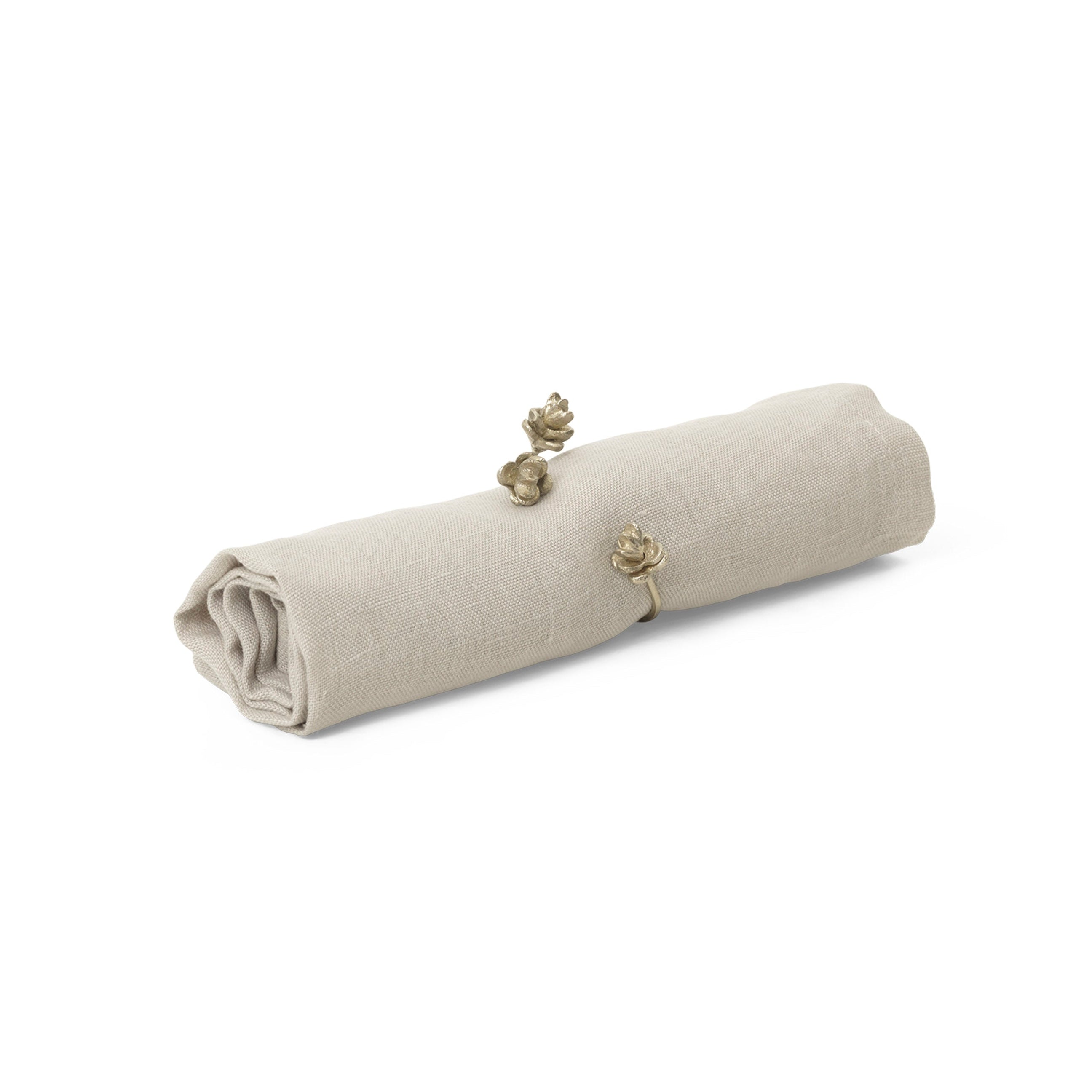 FOREST brass napkin ring set