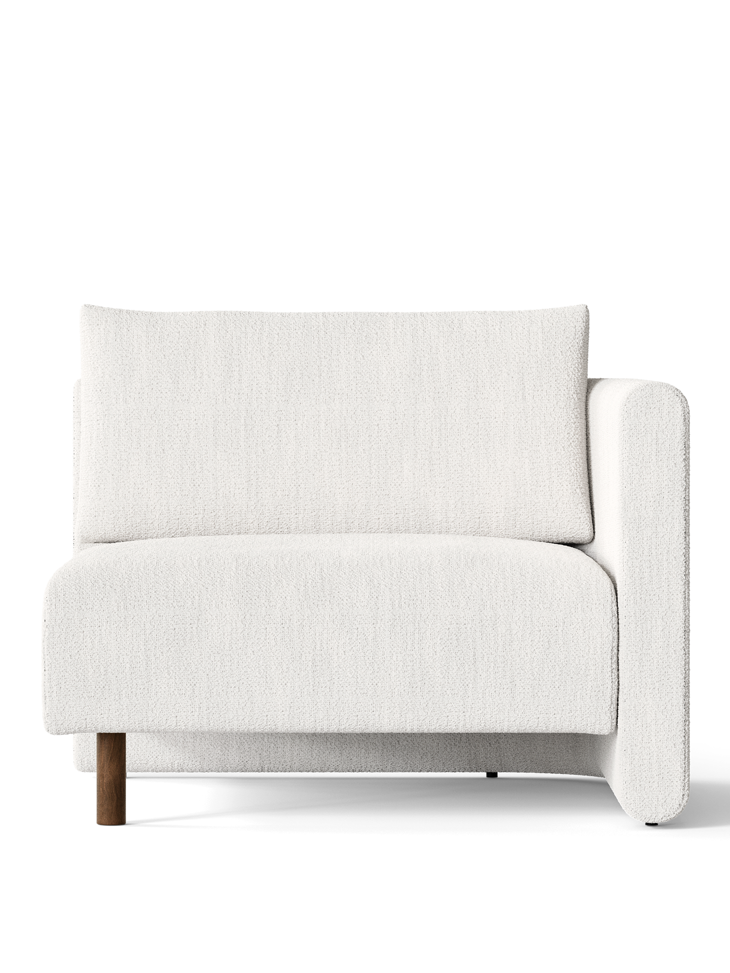 Dase modulares Sofa - Bouclé rechts -gehandeltes Element gebrochen weiß