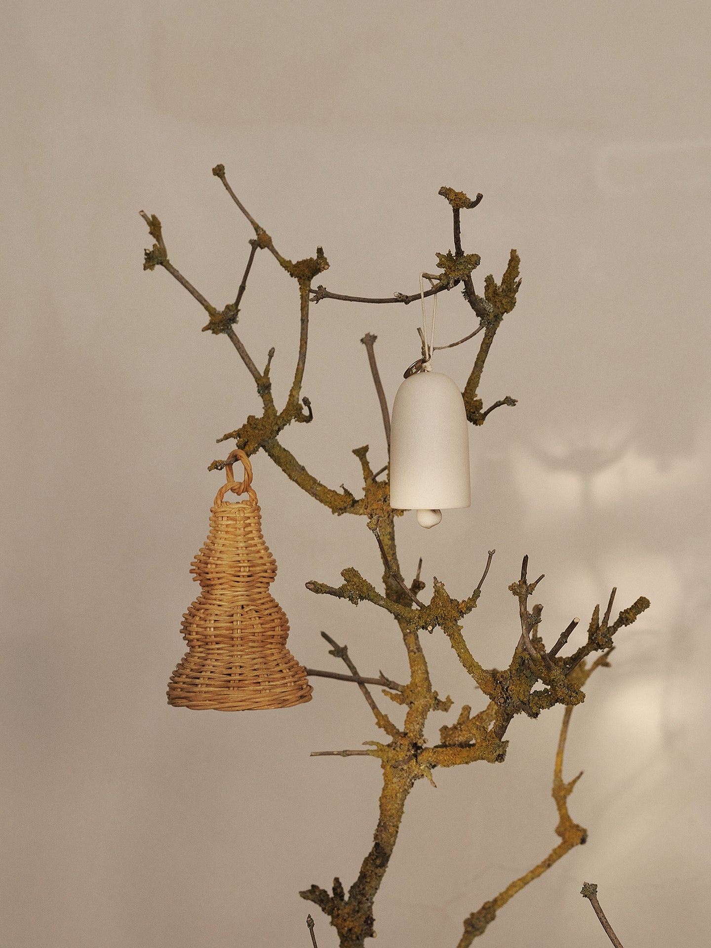 Weihnachtsglocken-Set BELL CERAMIC weiß mit Gold