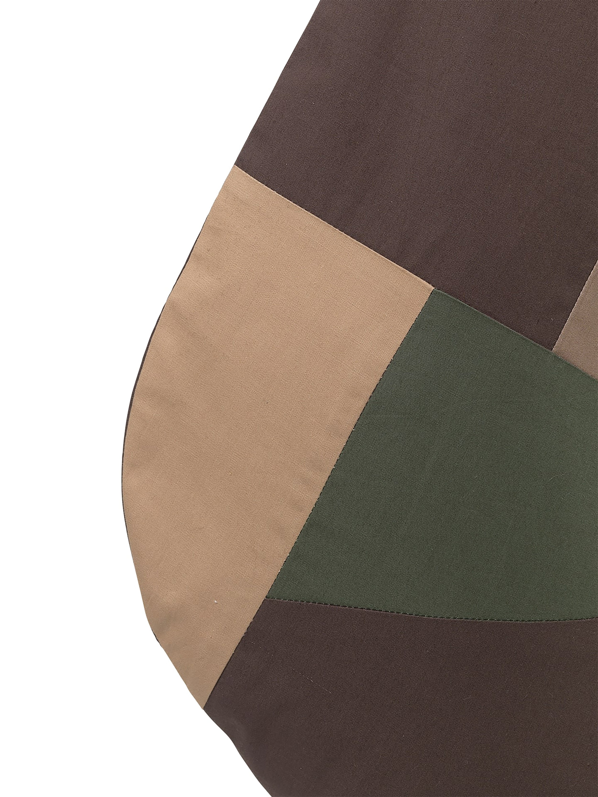 Patchwork-Weihnachtsstrumpf beige mit braunem Detail