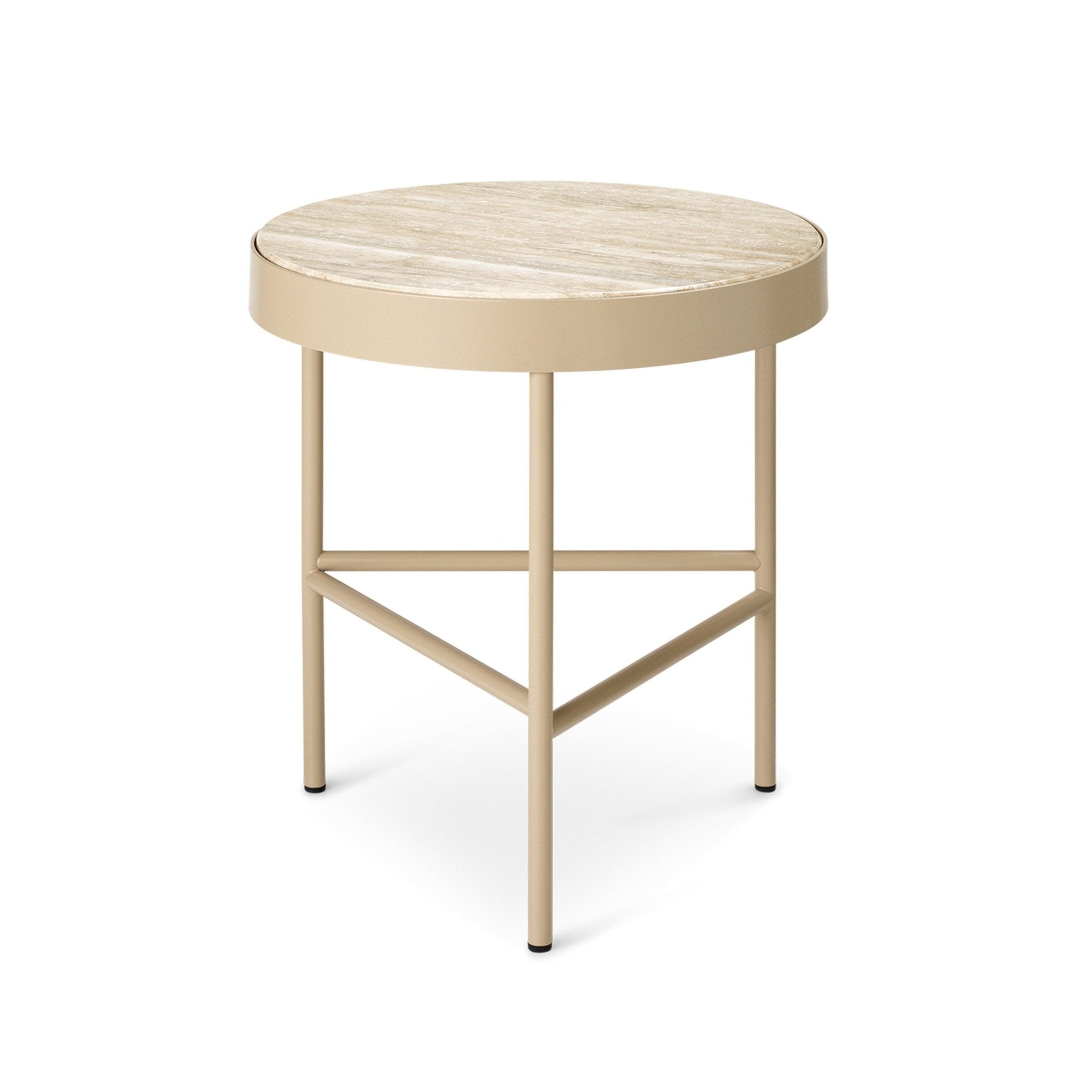 Travertine Side Table Beige Travertin