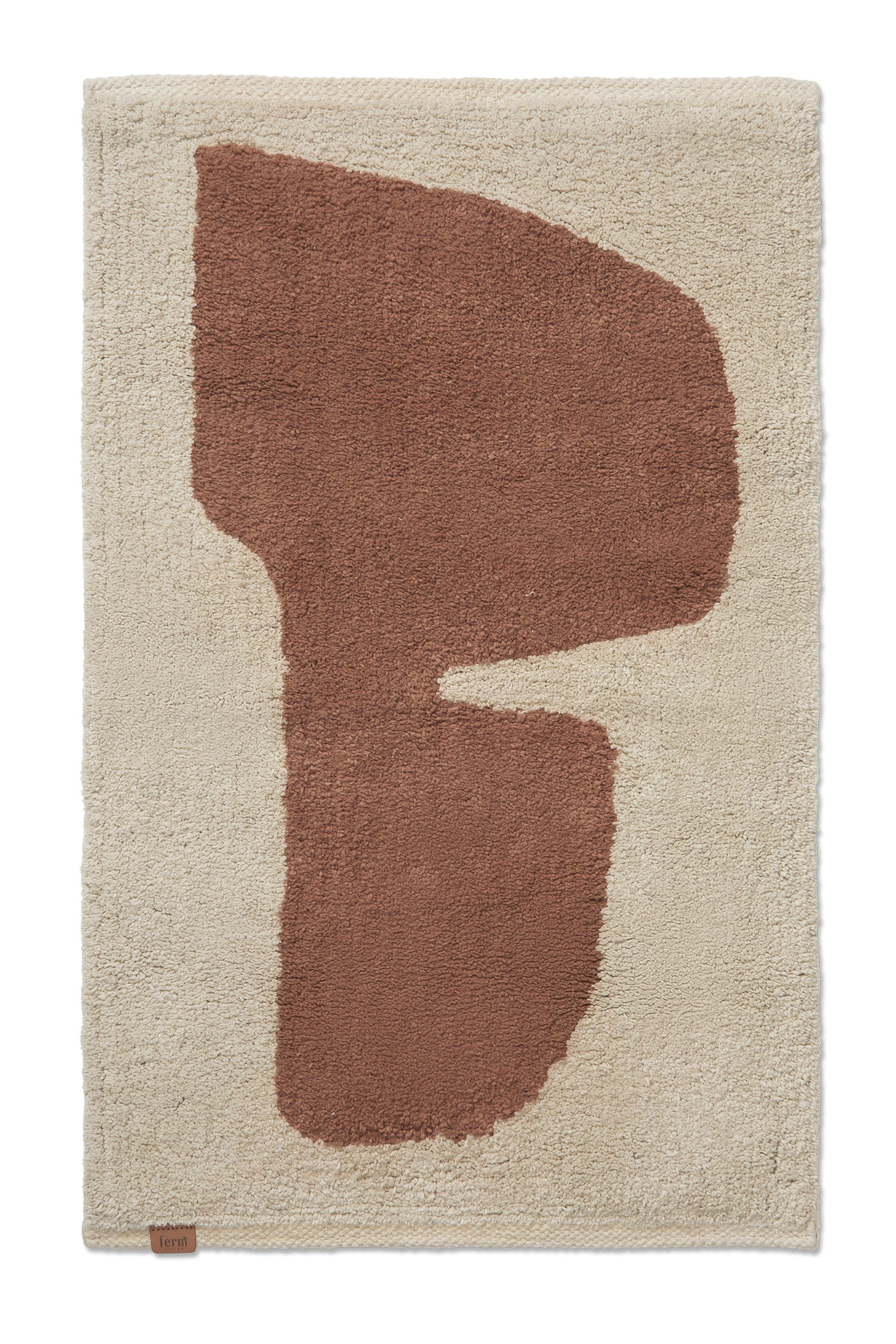 LAY WASHABLE rug in rust with beige