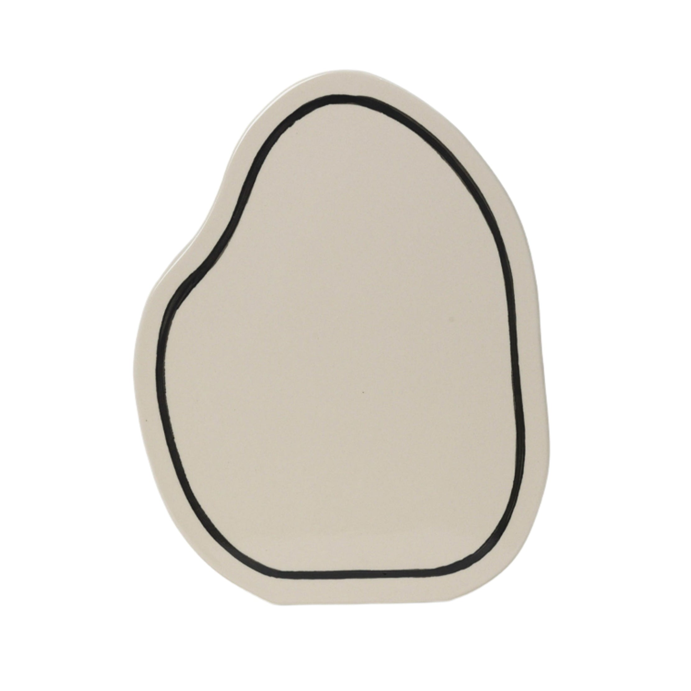 Vaas PASTE RONDE gebroken wit met zwart patroon