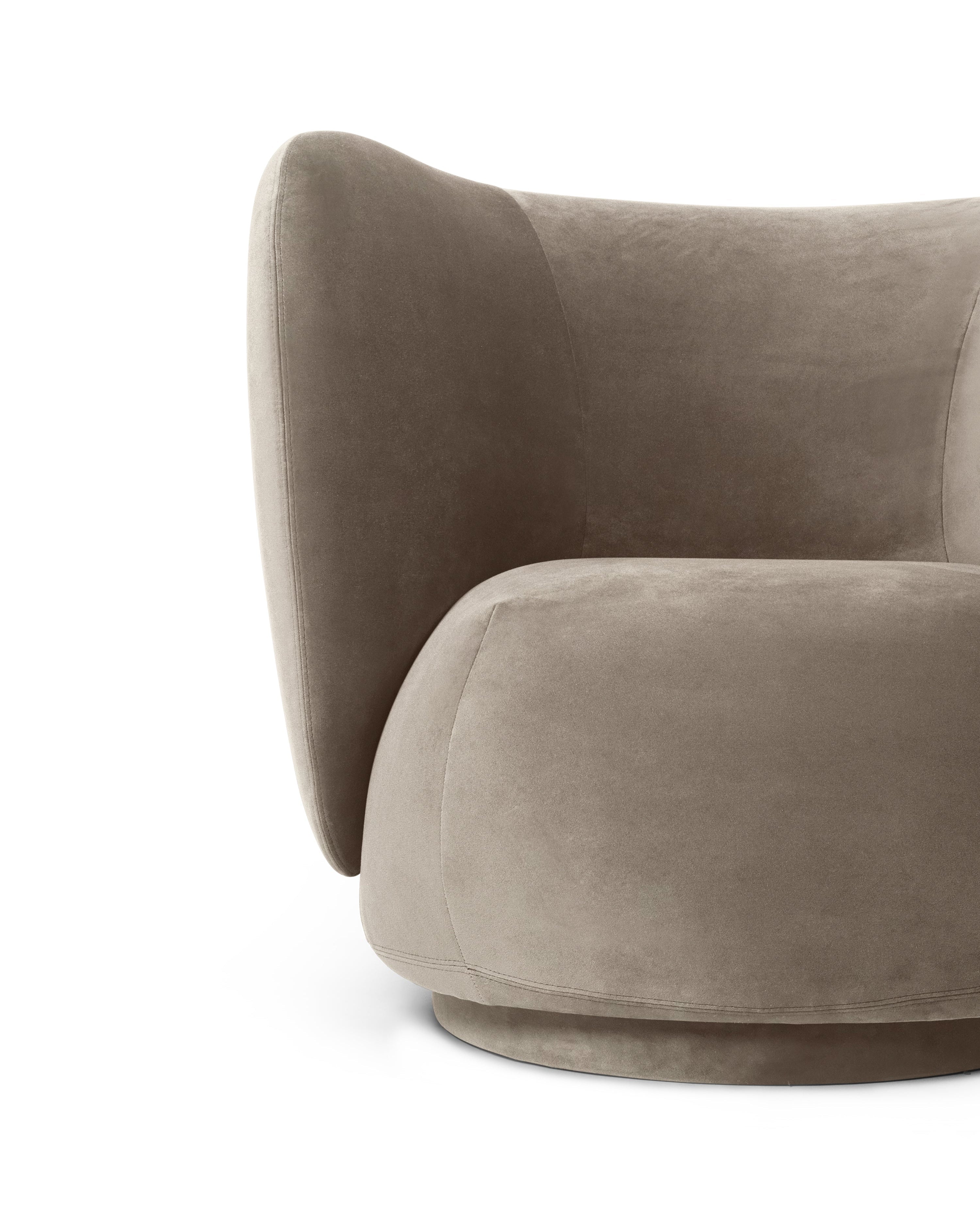 Draaistoel RICO LOUNGE Rijke Velours beige