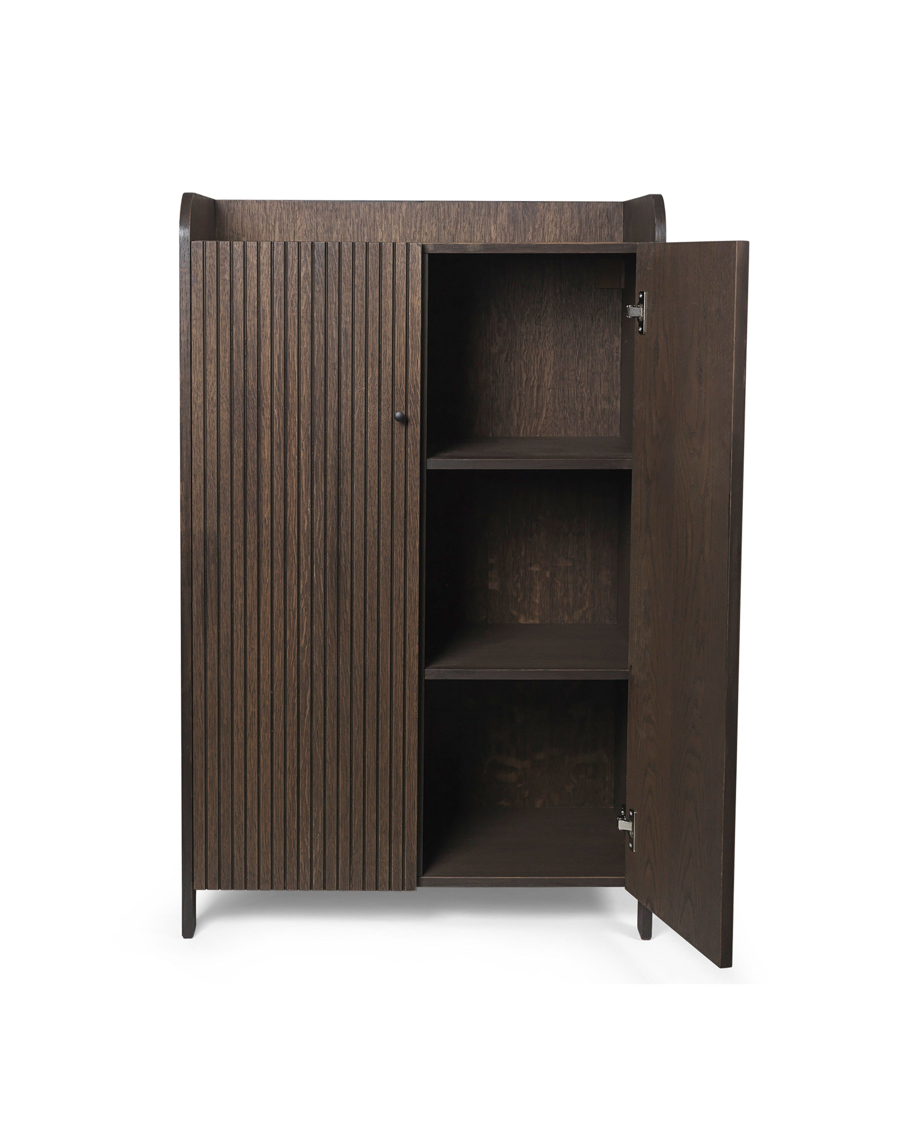 2-Door SILL CUPBOARD LOW Dark Brown Oak Veneer