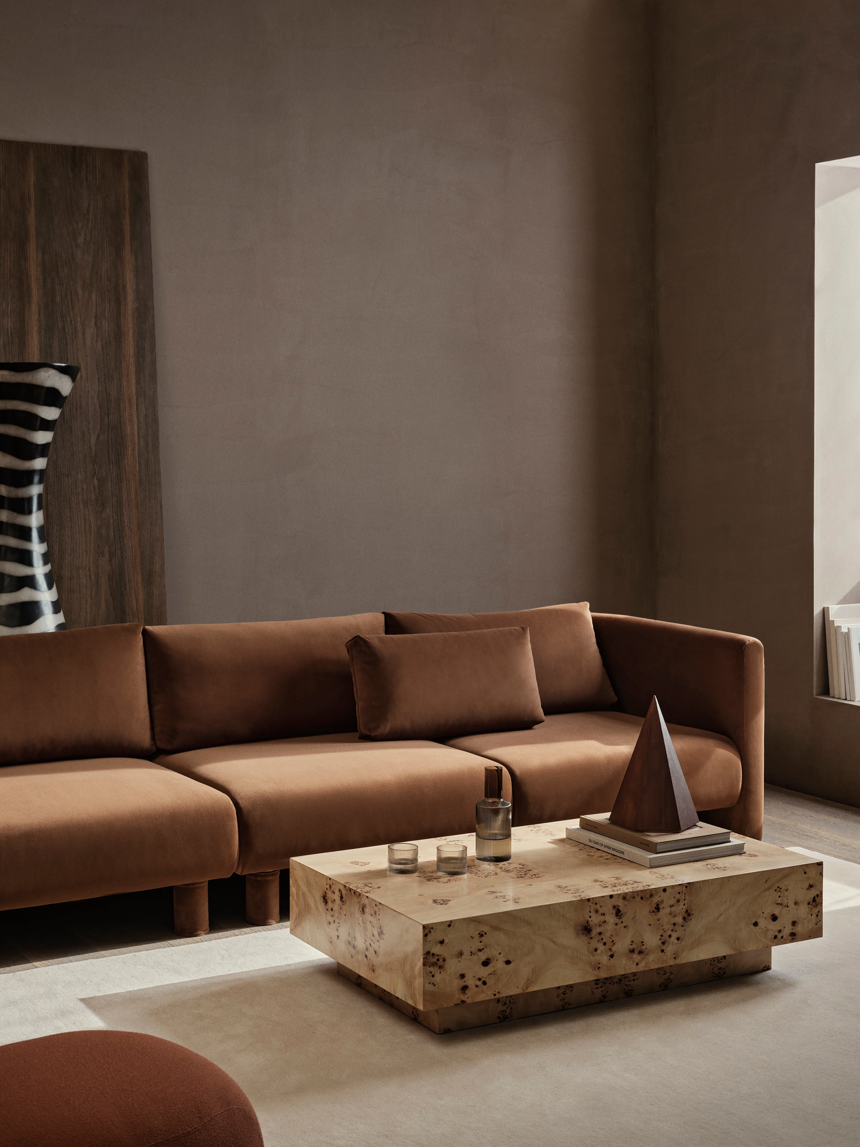 Dase Modulare Sofa - Linkseingang Boclé gebrochen weiß