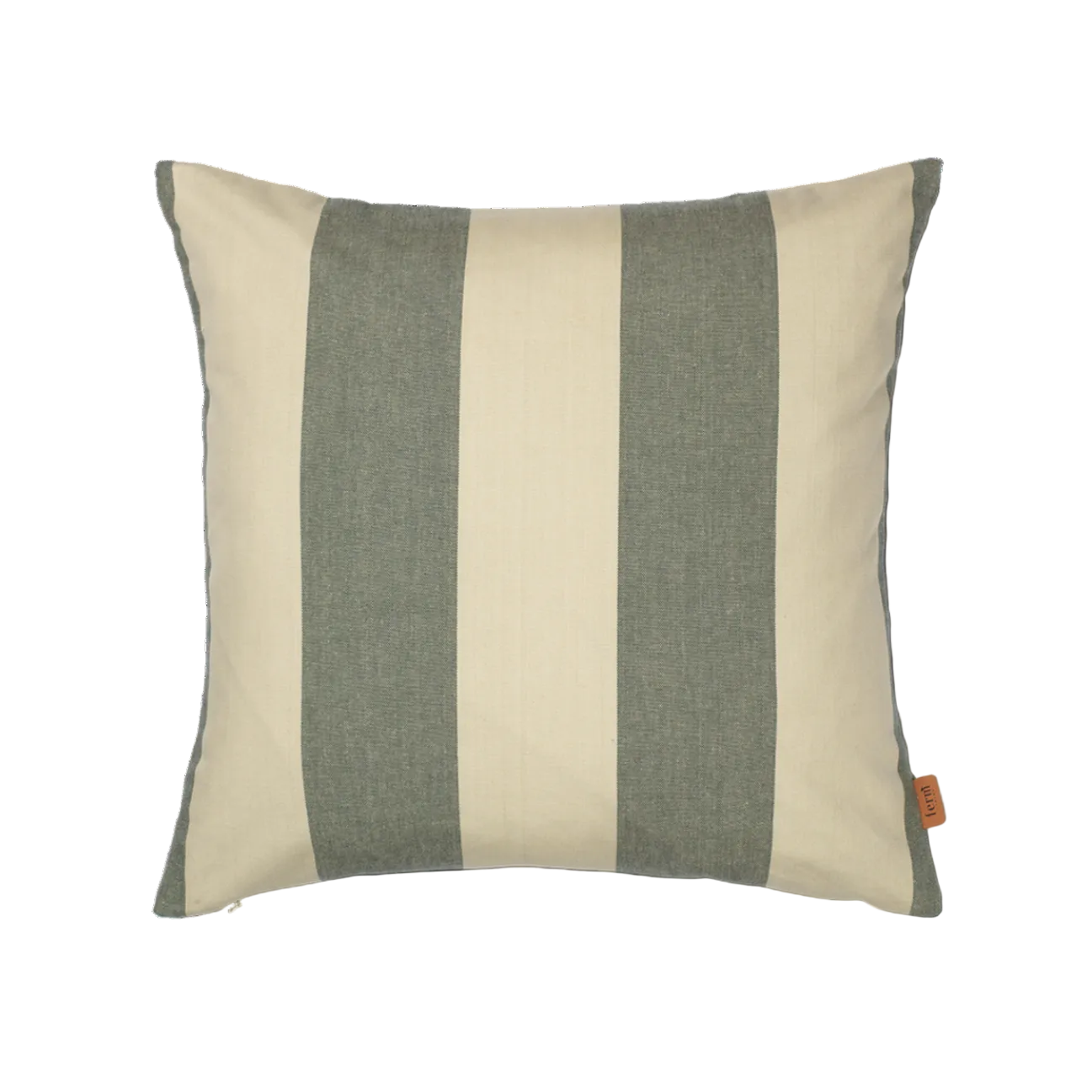 Kissenbezug STRAND beige mit grünem Akzent